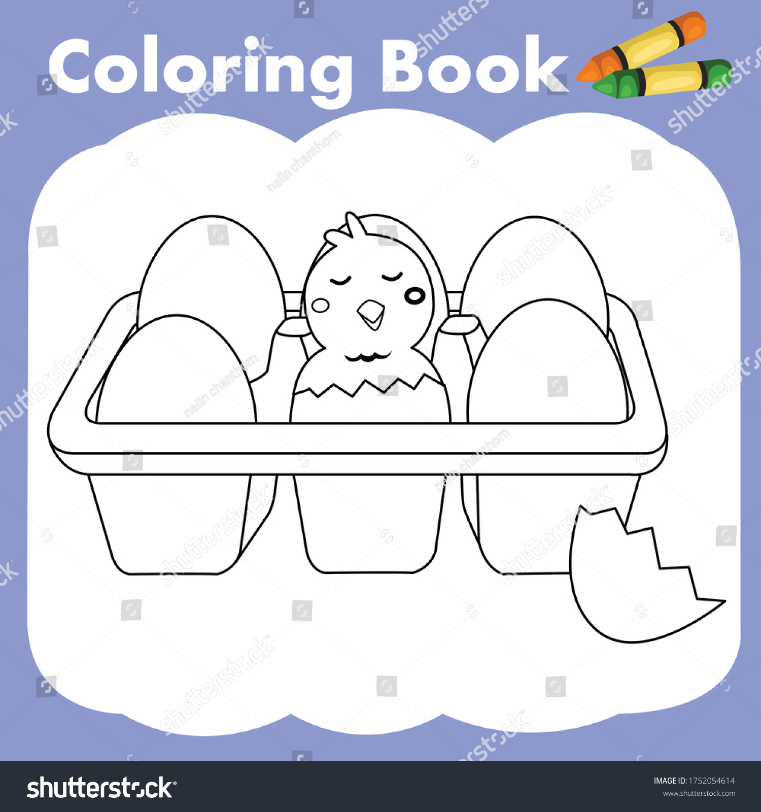 Illustrator Coloring Book Kid Two Stock Vector (Royalty Free) 1752054614