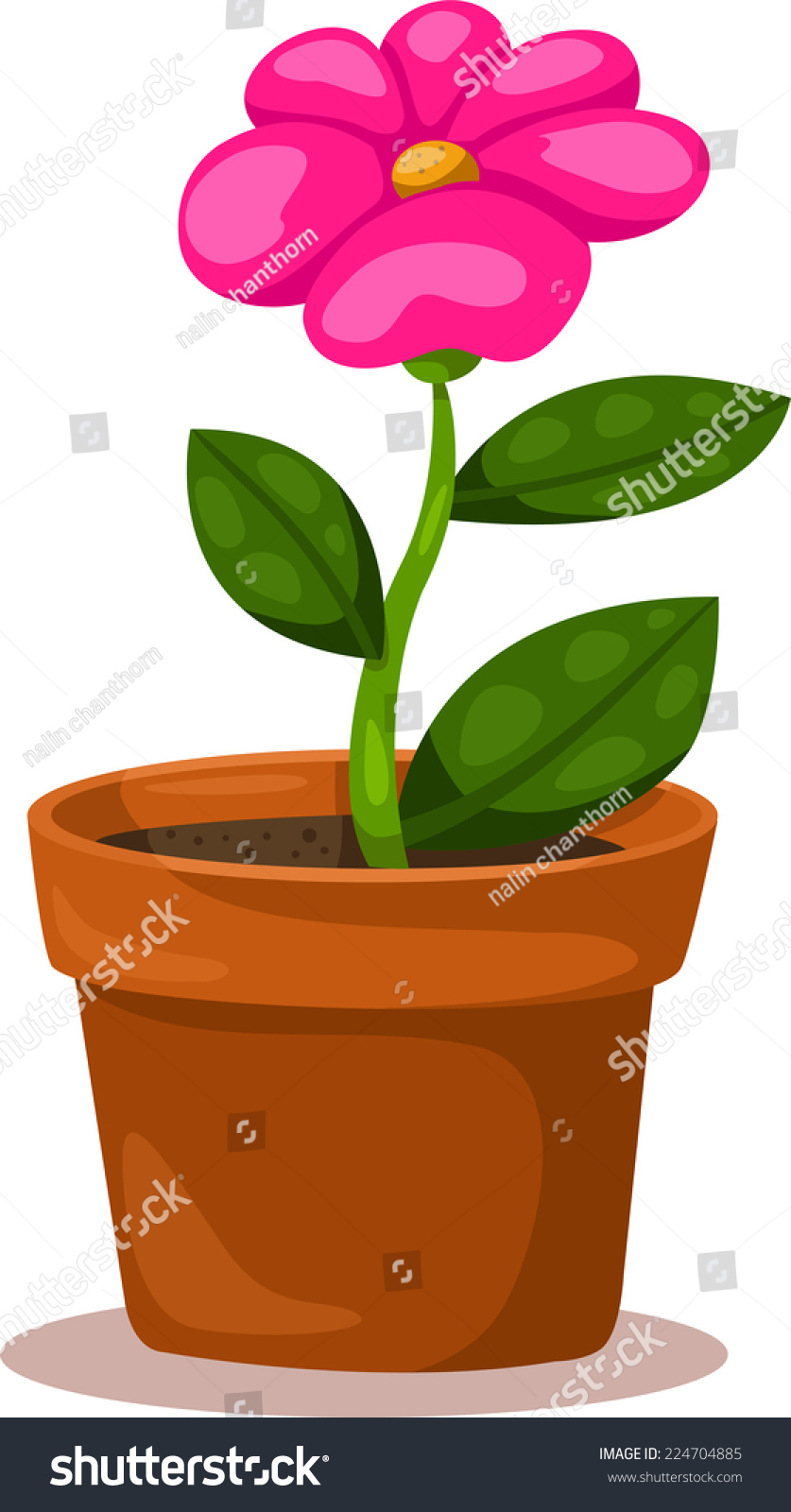 Illustrator Of Flower In Pots Stock Vector Illustration 224704885 ...