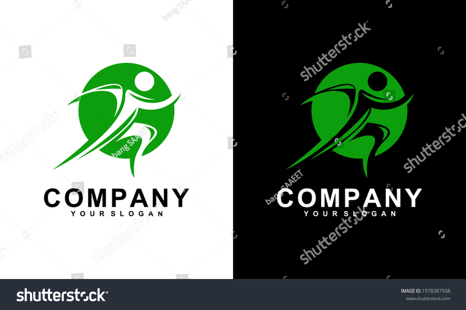 Ilustration Vector Graphic Running Logo Run Stock Vector (Royalty Free ...