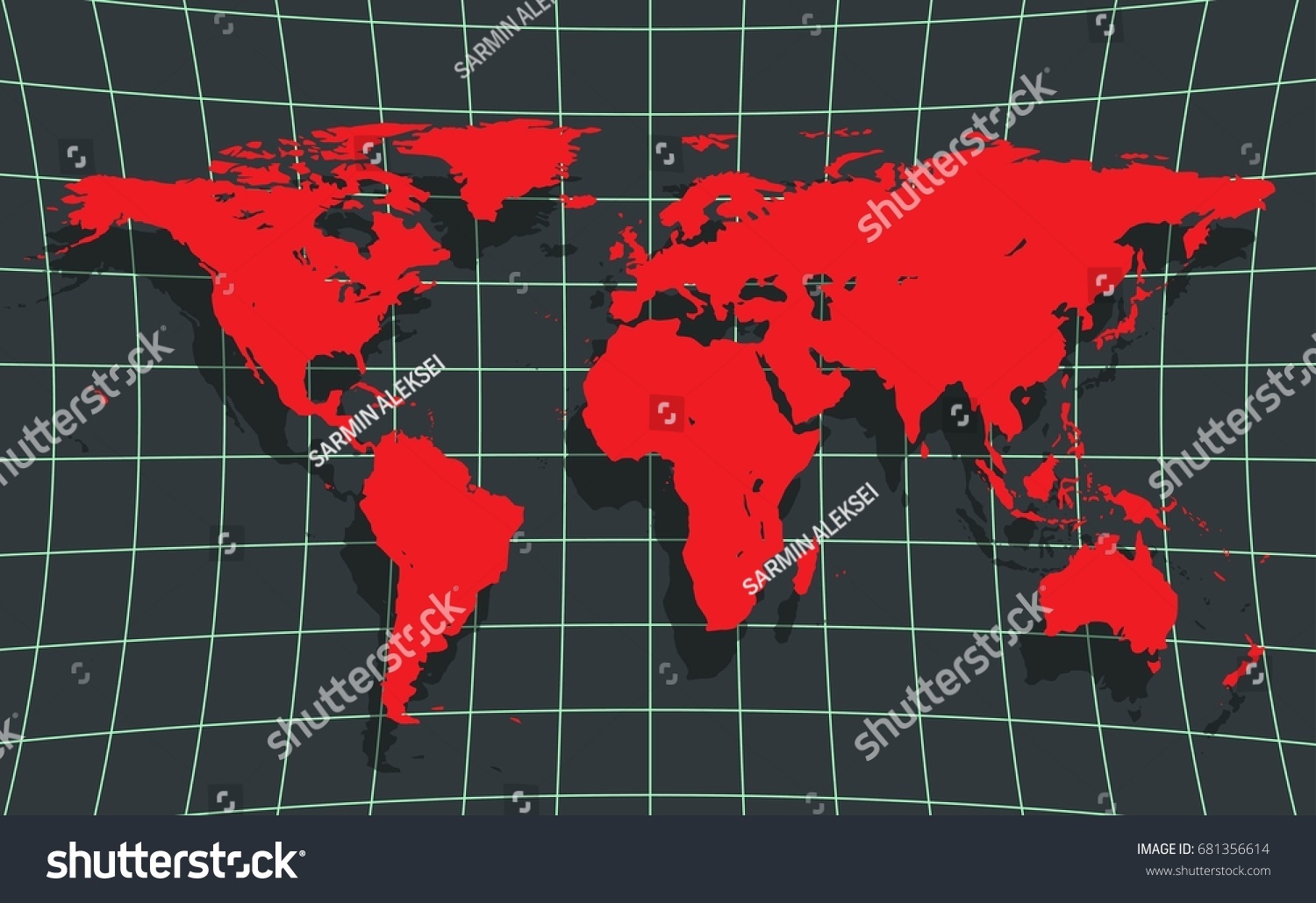 Image Vector World Map Stock Vector Royalty Free 681356614 Shutterstock 4971