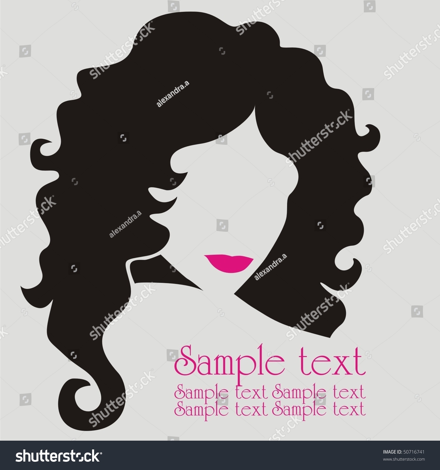 Image Girl Black Hair Vector Illustration Stock Vector (Royalty Free