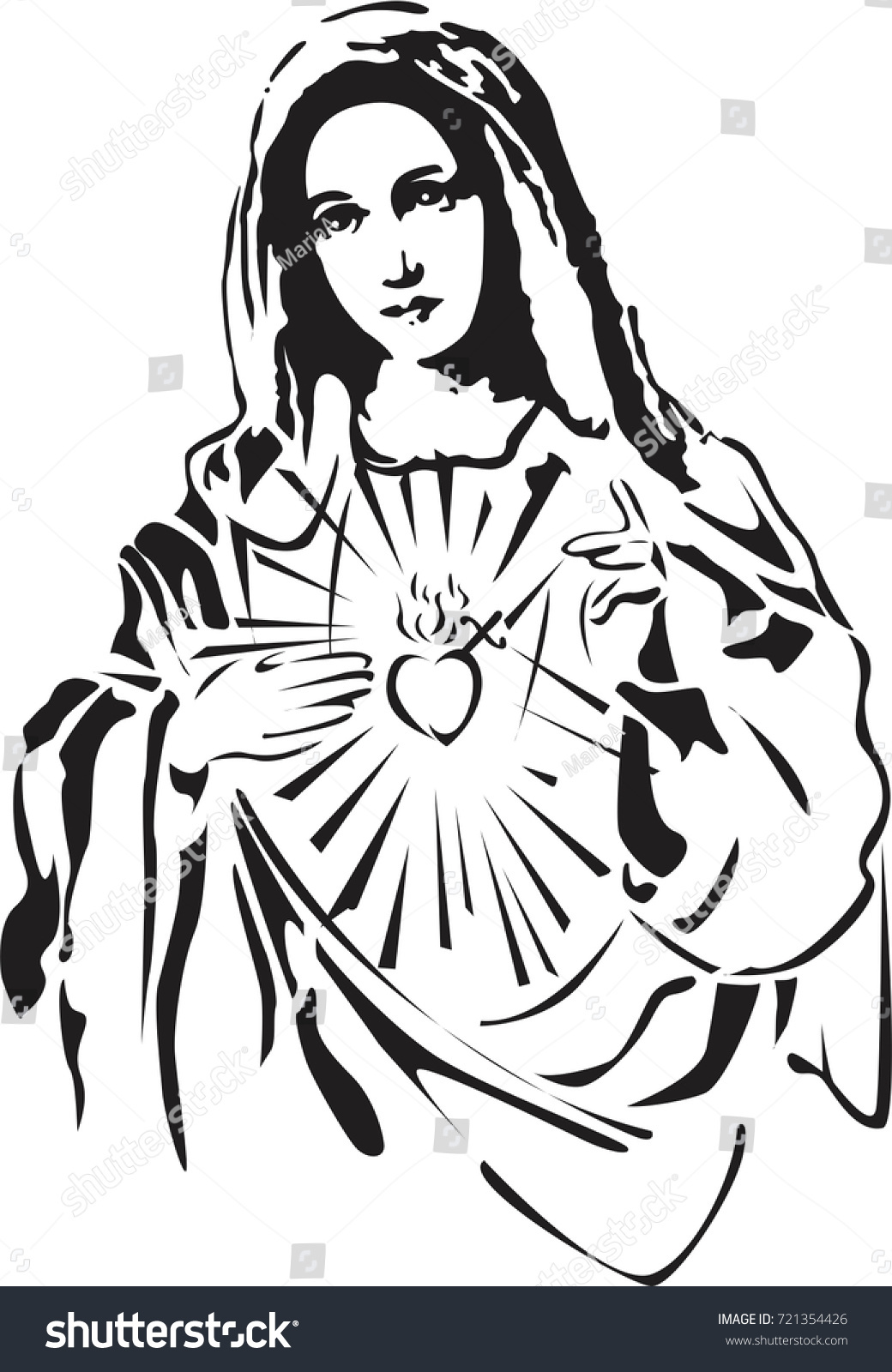 Immaculate Heart Of Mary Clipart