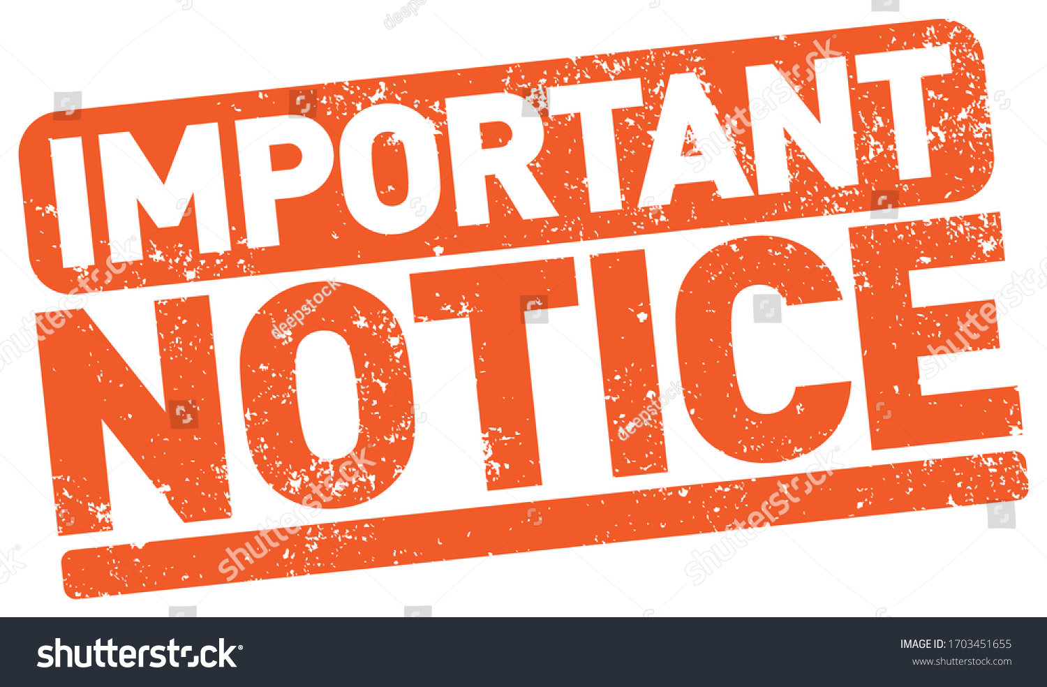 Important Notice Vector Rubber Stamp Stock Vector Royalty Free