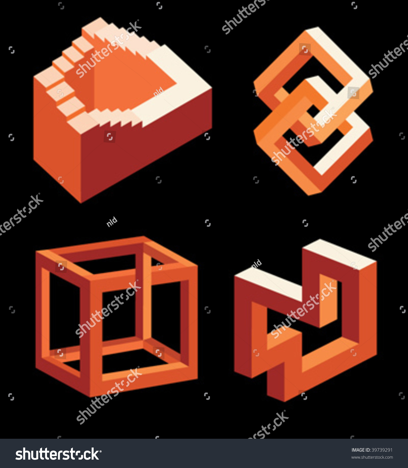 Impossible Figures 1 Stock Vector (Royalty Free) 39739291