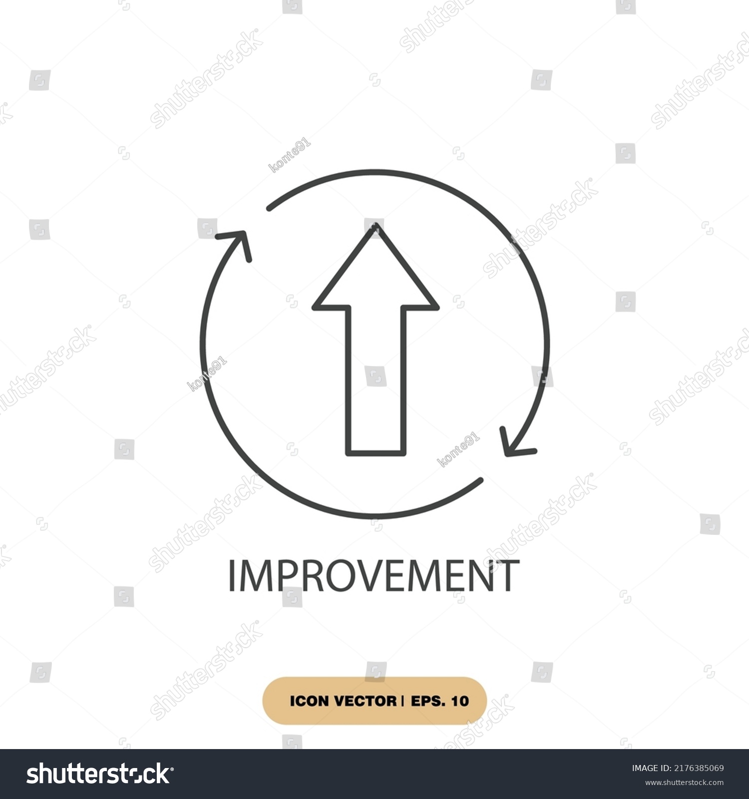 Improvement Icons Symbol Vector Elements Infographic Stock Vector ...