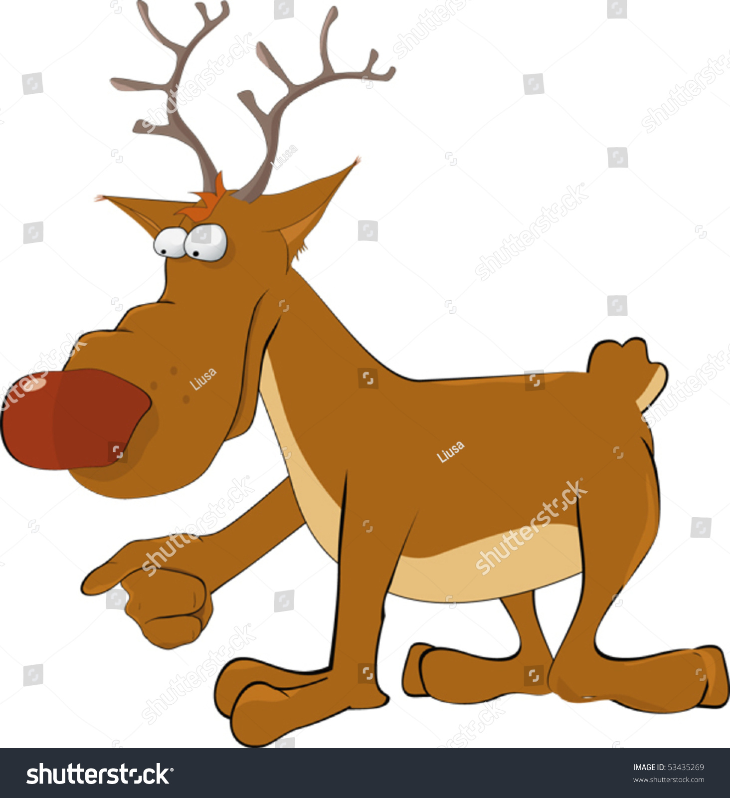 Impudent Elk From Mum'S Fairy Tales Stock Vector Illustration 53435269 ...