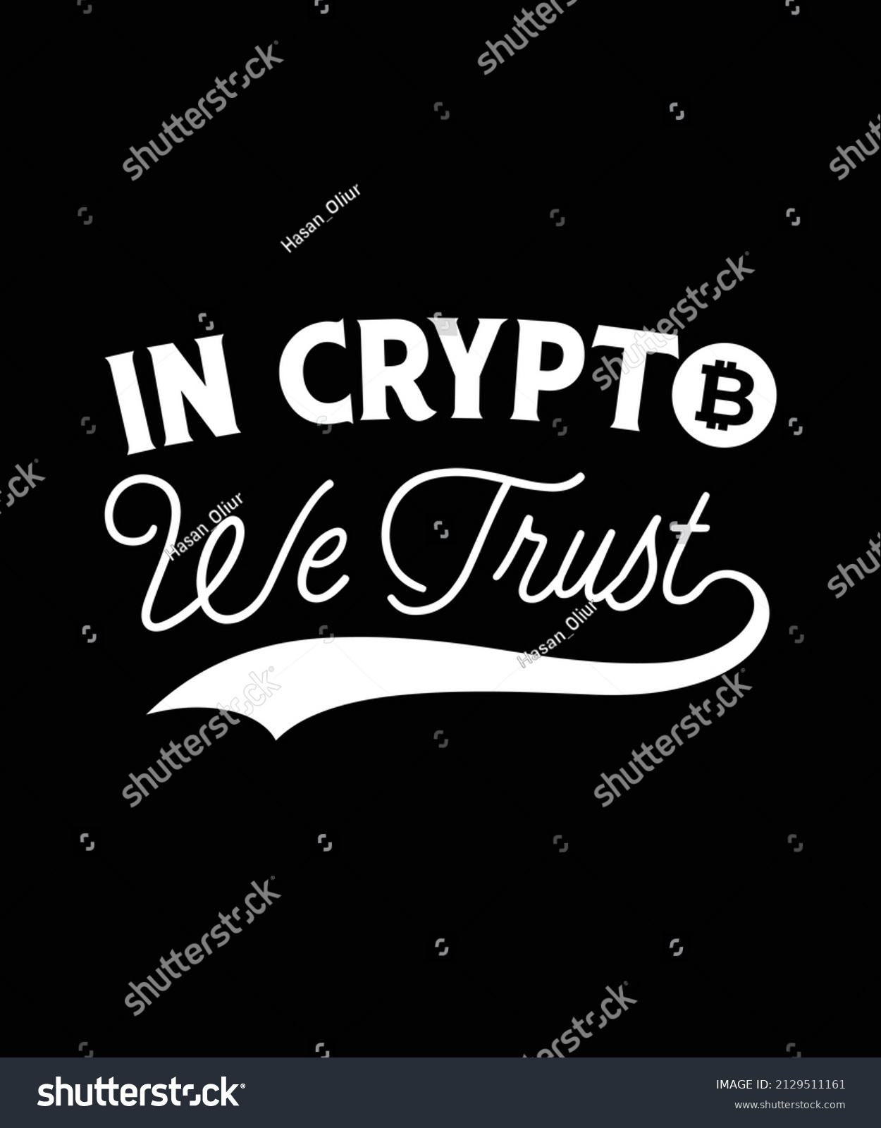 SVG of In Crypto We Trust Bitcoin T-shirts, Blockchain Cryptocurrency Typography Design Badge svg