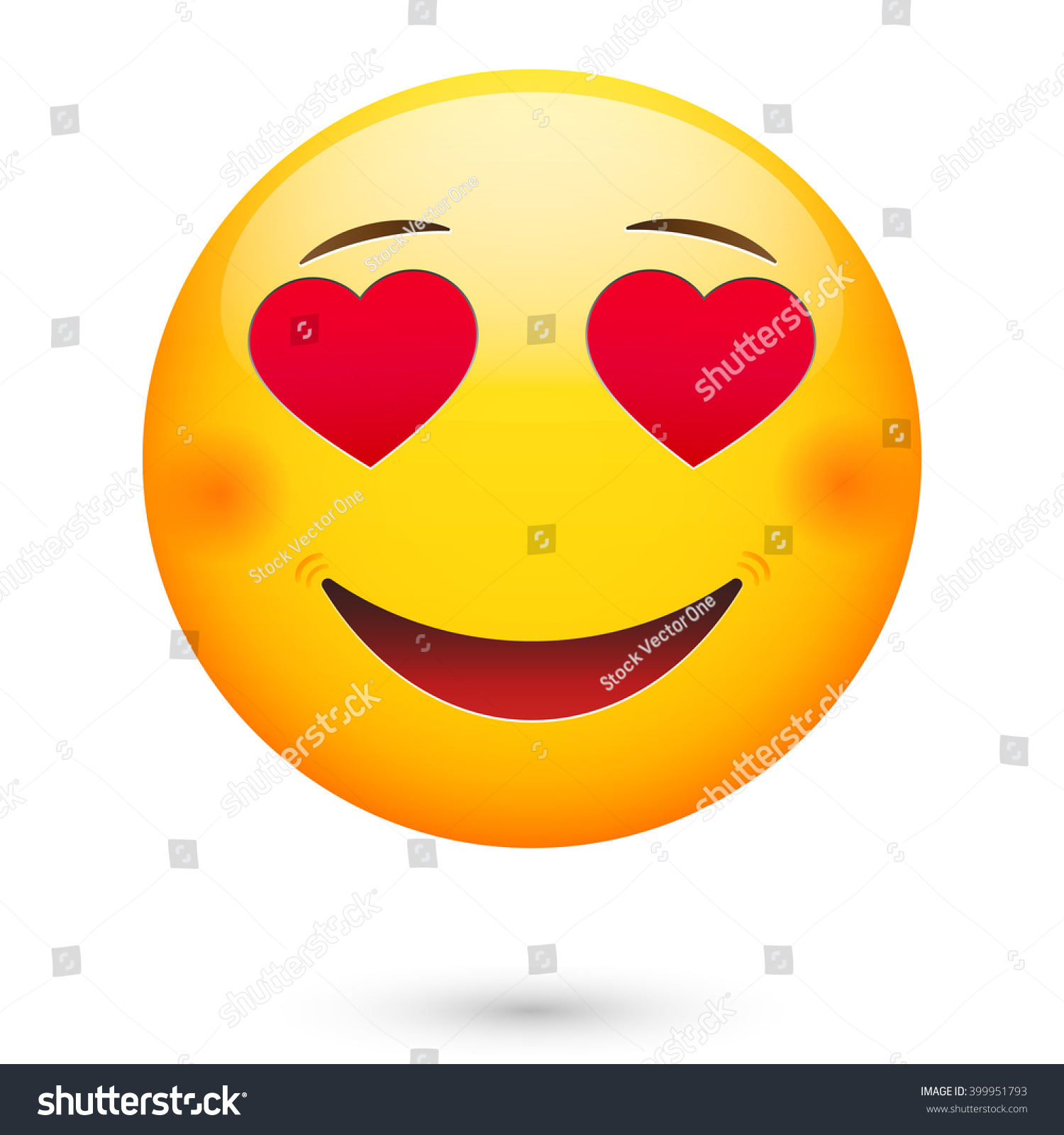 Love Emoticon Isolated Vector Illustration On Stock Vector (royalty 