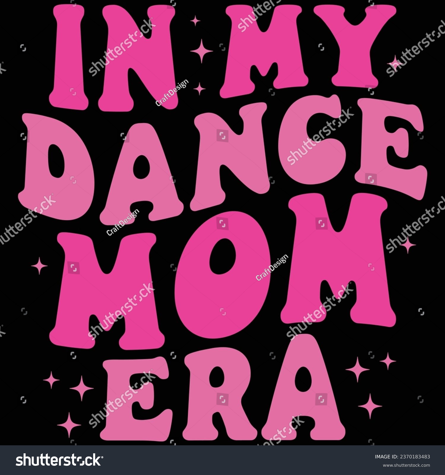 SVG of In My Dance Mom Era Retro T-shirt Design svg
