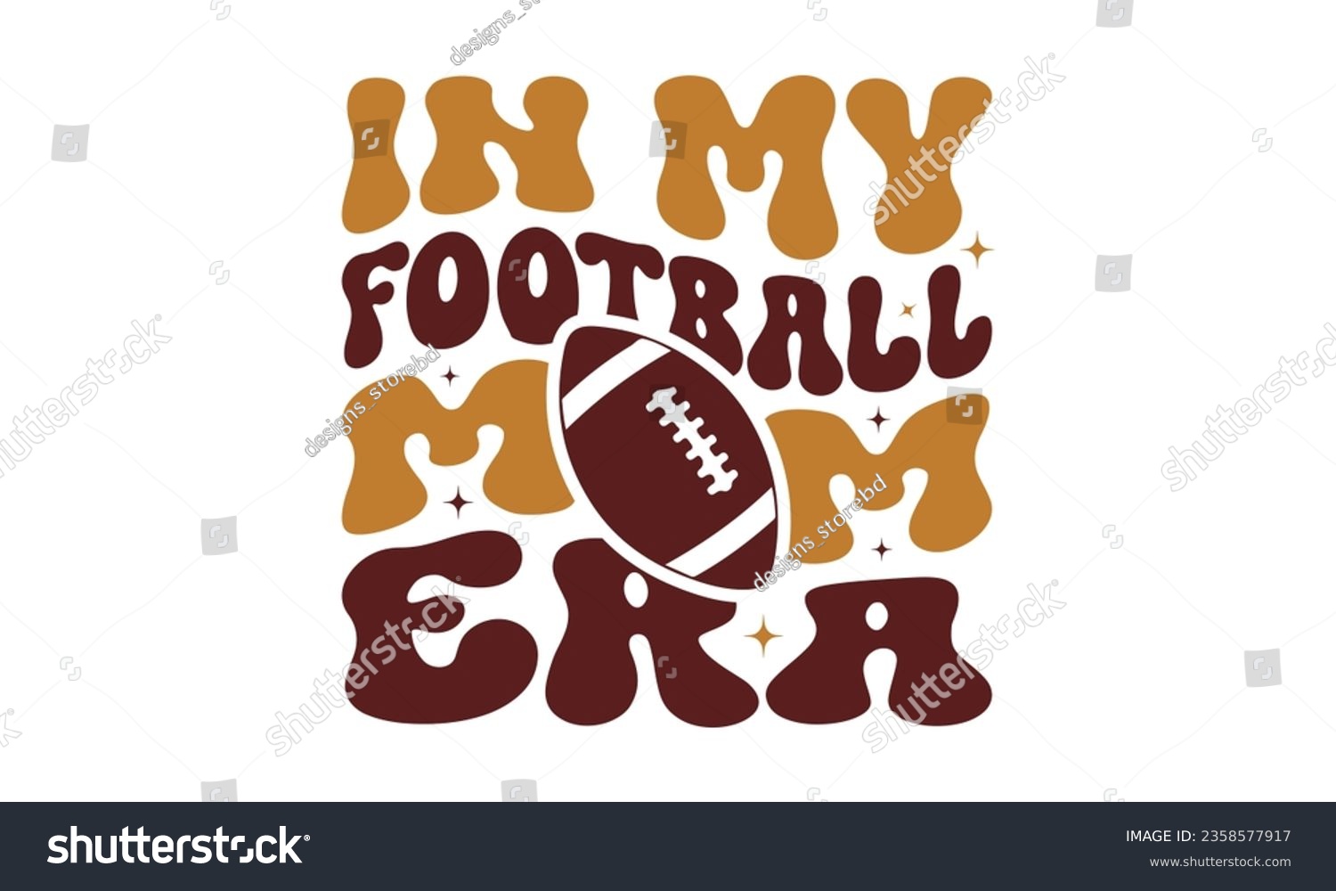 SVG of In my football mom era svg, Football SVG, Football T-shirt Design Template SVG Cut File Typography, Files for Cutting Cricut and Silhouette Cut svg File, Game Day eps, png svg