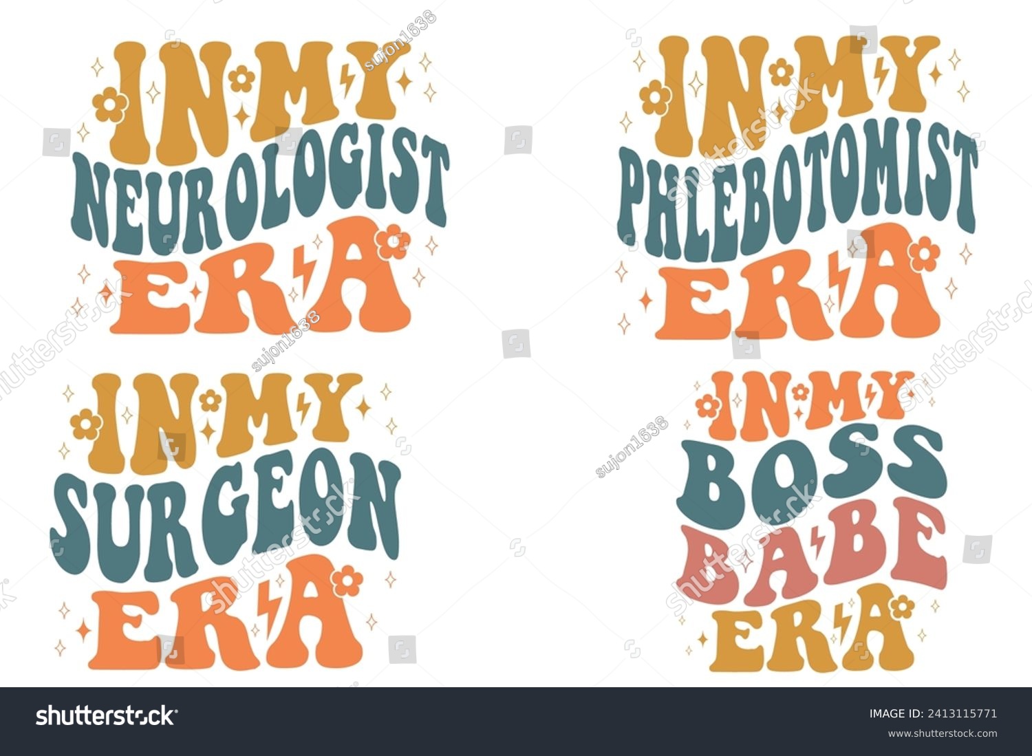 SVG of In My Neurologist Era In My Phlebotomist Era In My Surgeon Era In My Boss baby Era retro T-shirt svg