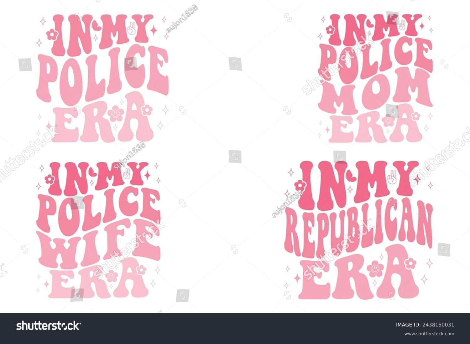 SVG of In My Police Era, In My Police mom Era, In My Police wife Era, In My Republican Era retro T-shirt svg