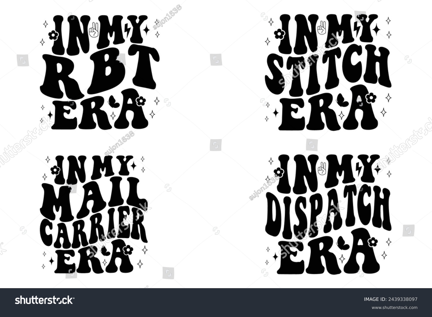 SVG of In My RBT Era, In My Stitch Era, In My Mail Carrier Era, In My Dispatch Era retro T-shirt svg