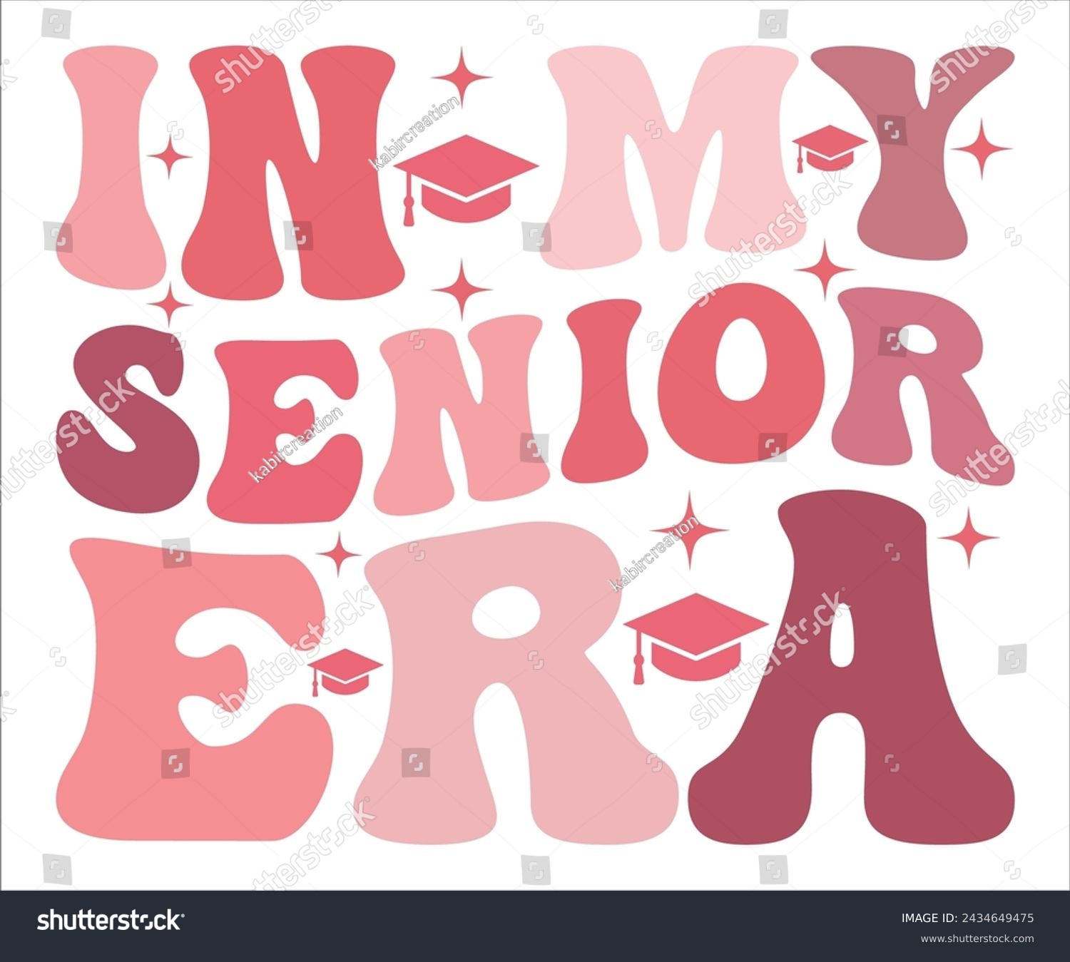 SVG of In My Senior Era T-shirt, Senior Svg,graduation Gifts, graduation T-shirt, Senior Year Party, Senior Vibes Svg,Graduation Cap, cut File For Cricut svg