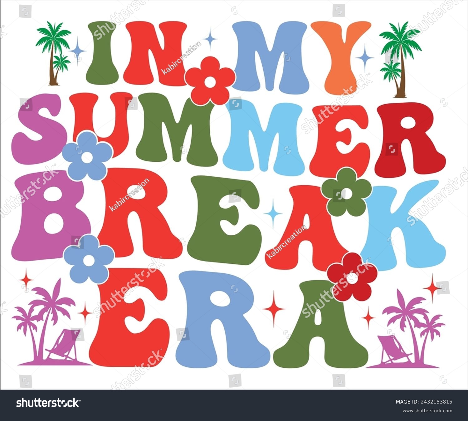 SVG of In My Summer Break Era T-shirt, Happy Summer Day T-shirt, Happy Summer Day Retro svg,Hello Summer Retro Svg,summer Beach Vibes Shirt, Vacation, Cut File for Cricut svg