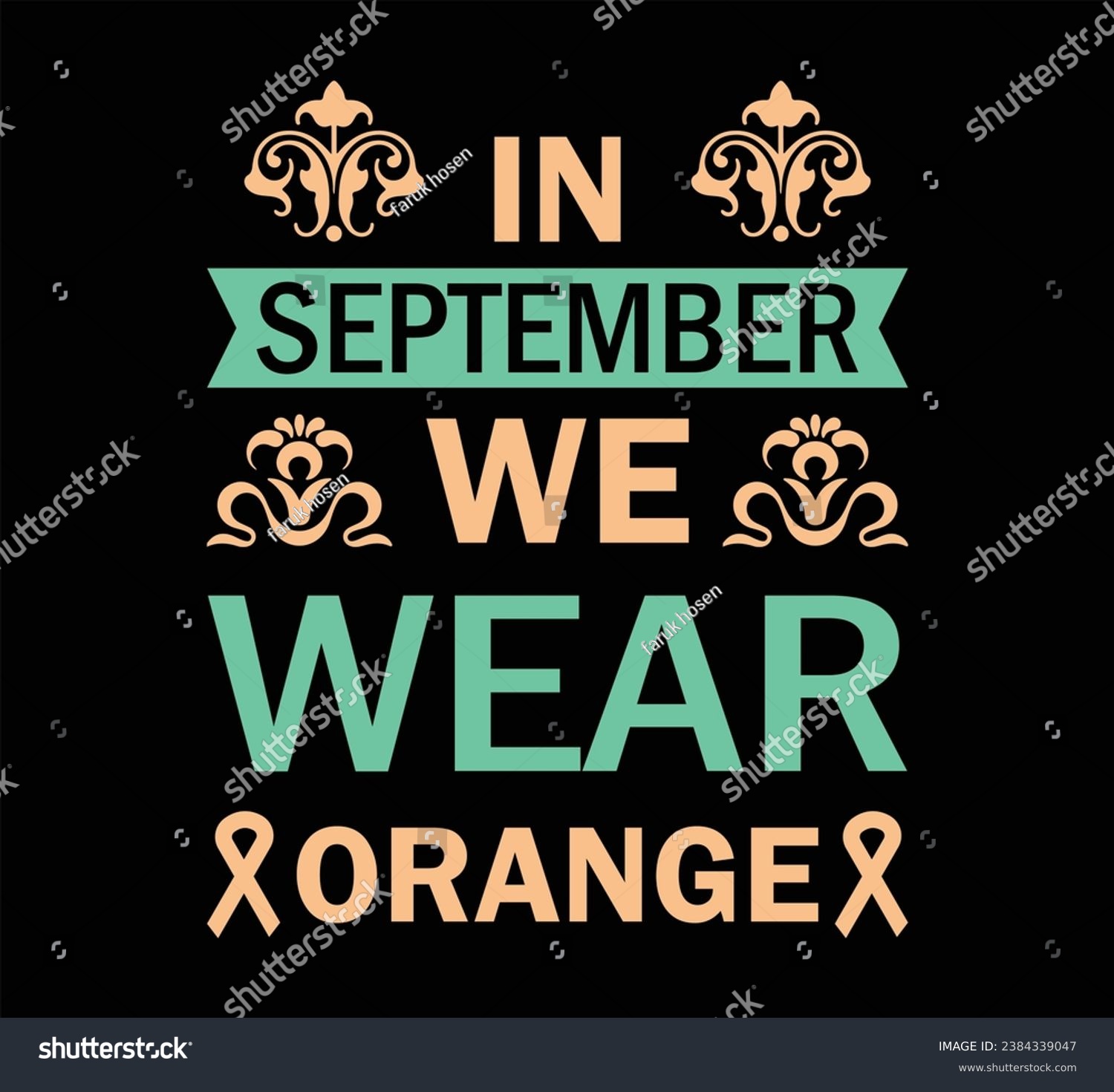 SVG of In September We Wear T Shirt Design svg