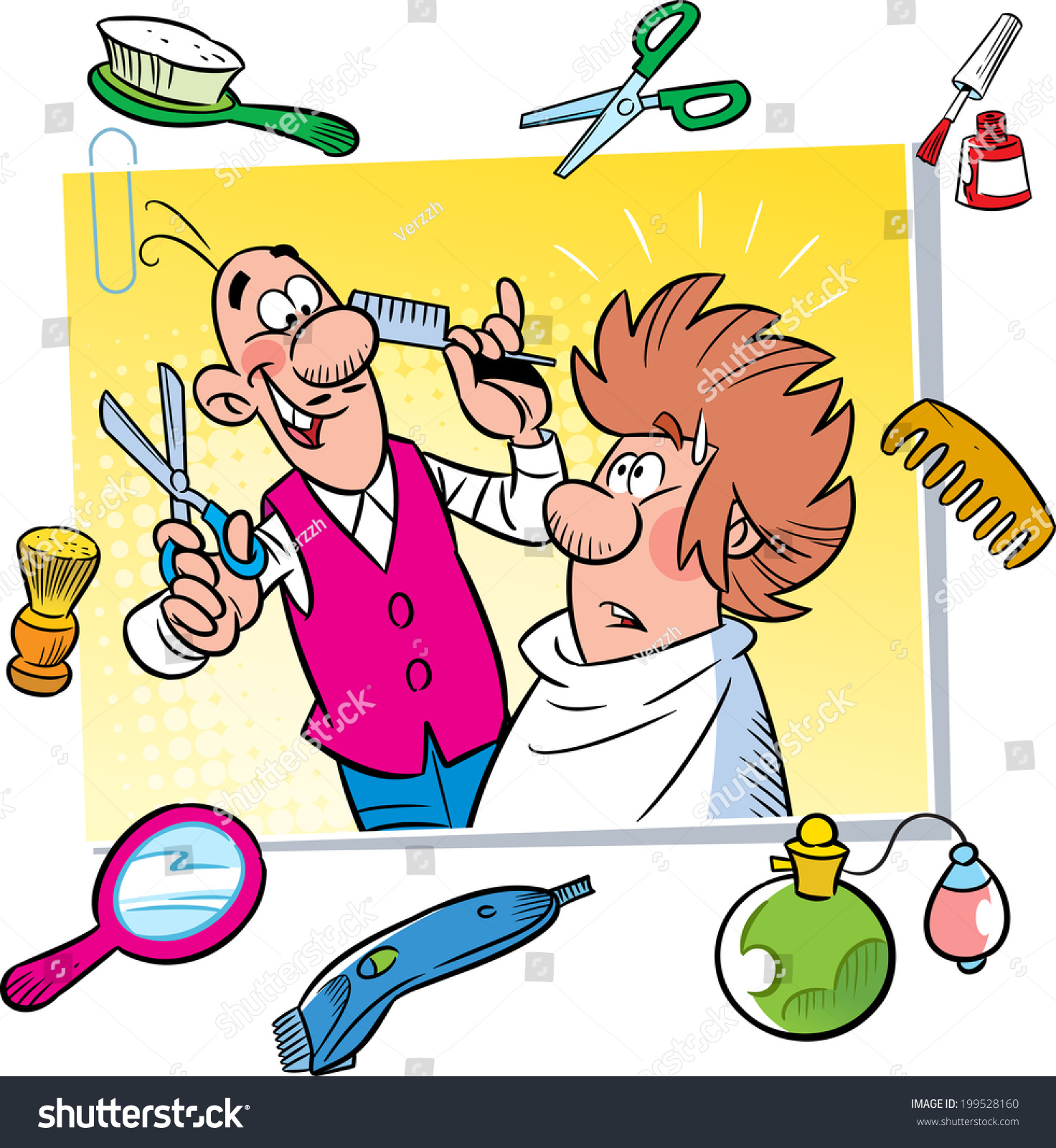 illustration-cartoon-funny-hairdresser-client-tools-stock-vector