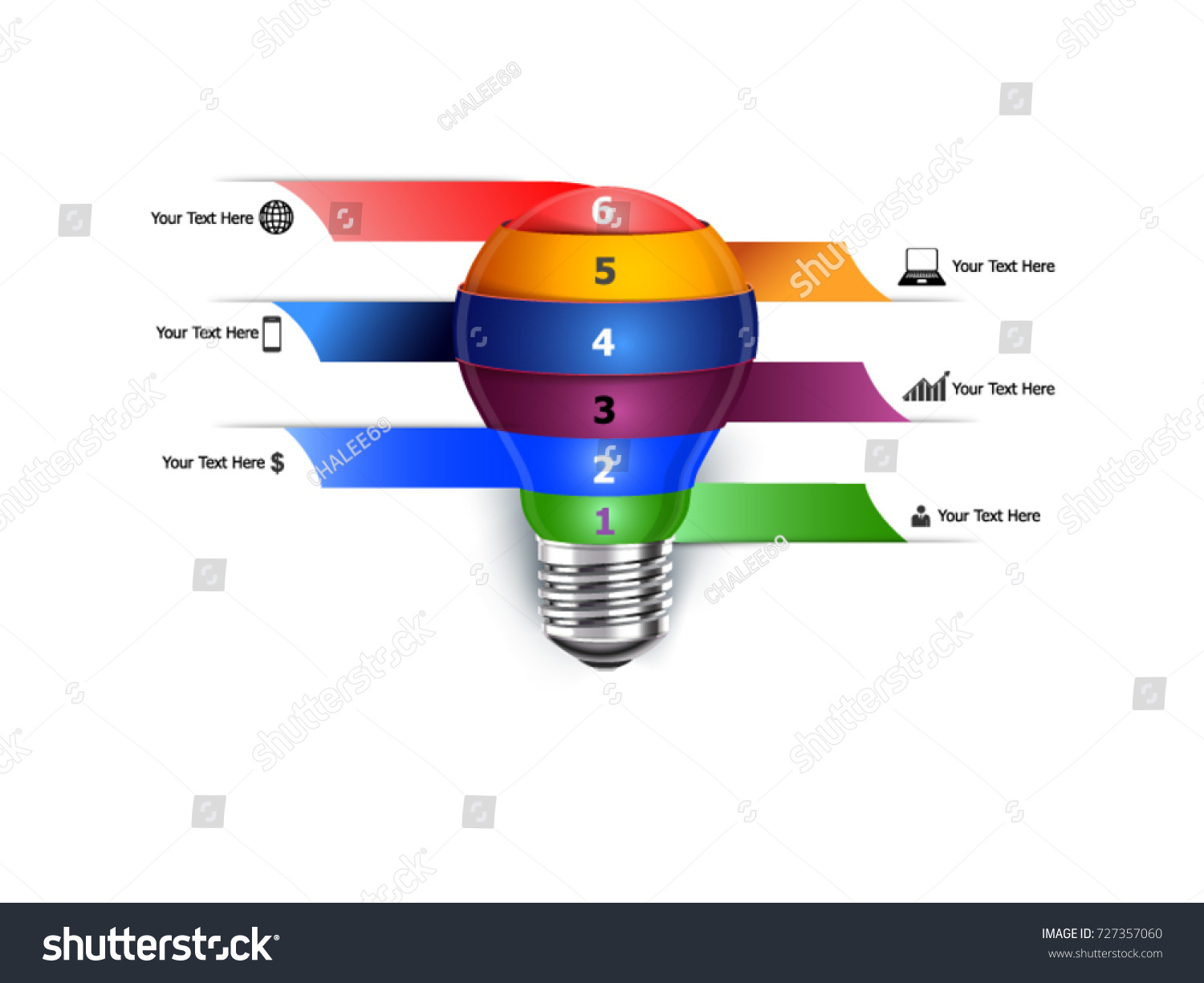 Incandescent Light Bulb Infographic Stock Vector (Royalty Free ...