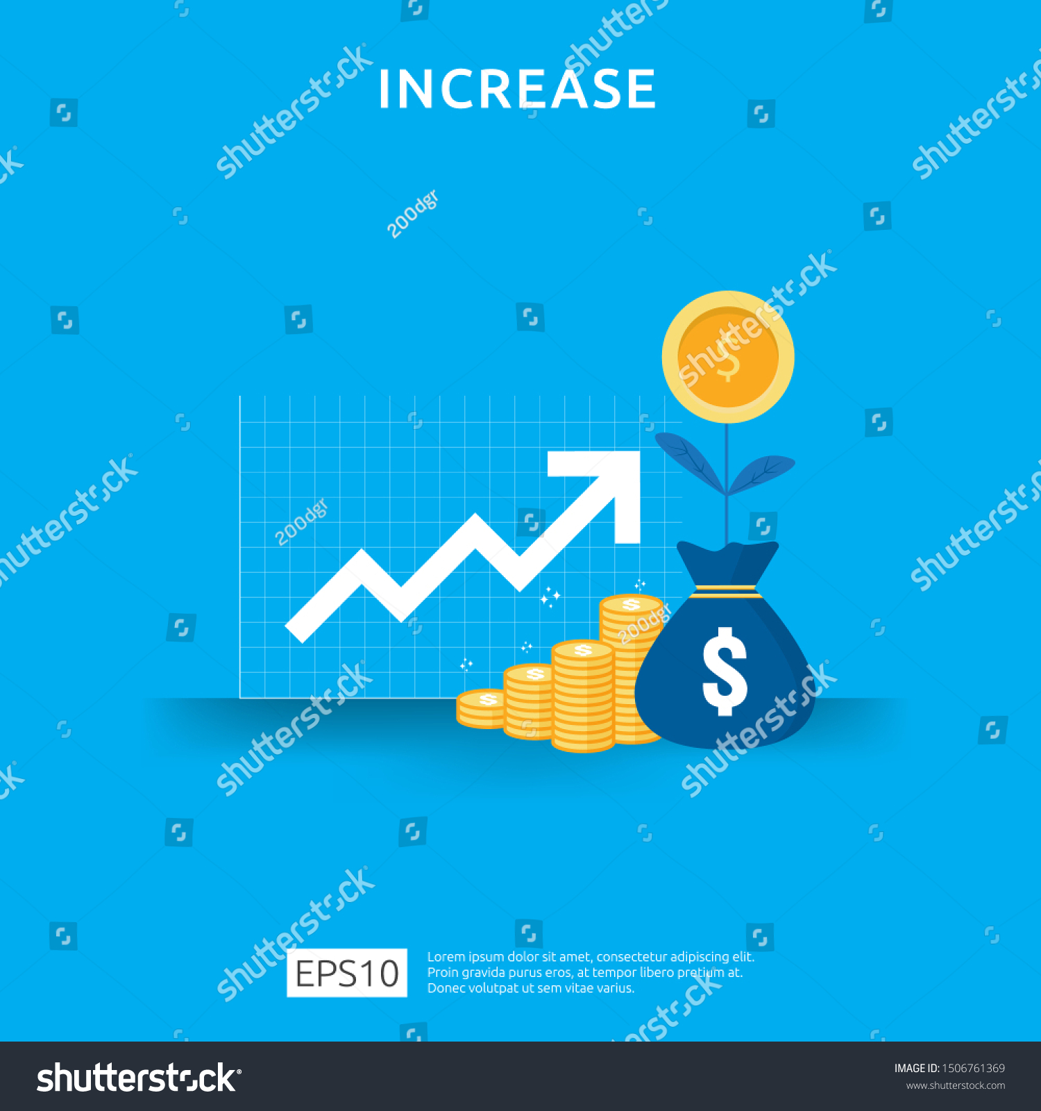 Salary Rate Increase Business Chart Stock Vector (Royalty Free