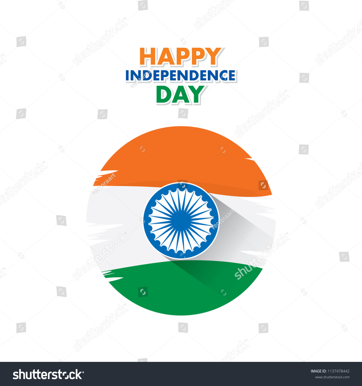 Independence Day India 15th August Poster Stock Vector (Royalty Free ...