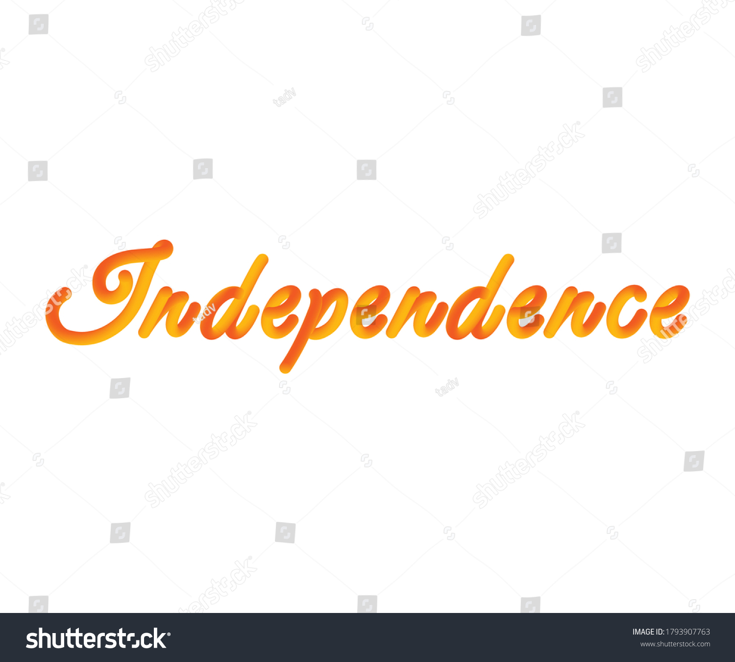 independence-word-written-script-font-balloon-stock-vector-royalty