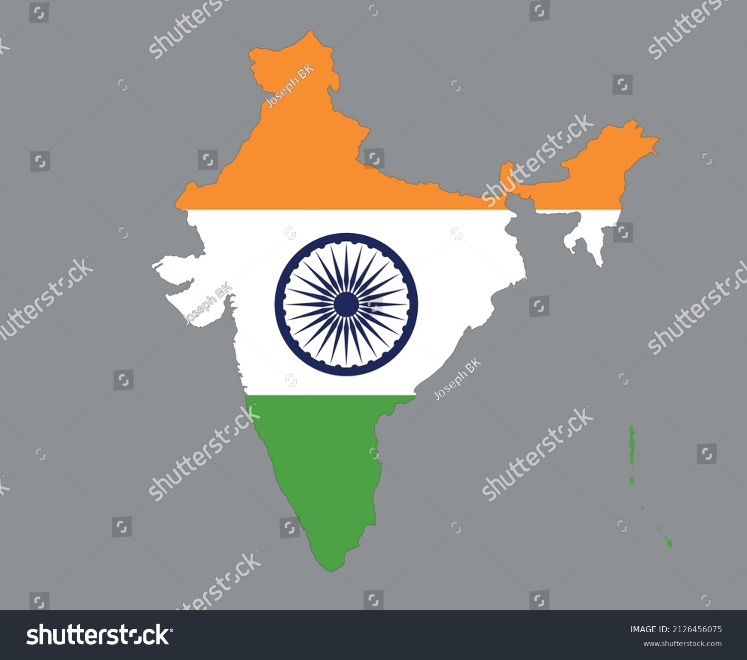 India Flag National Asia Emblem Map Stock Vector (Royalty Free ...