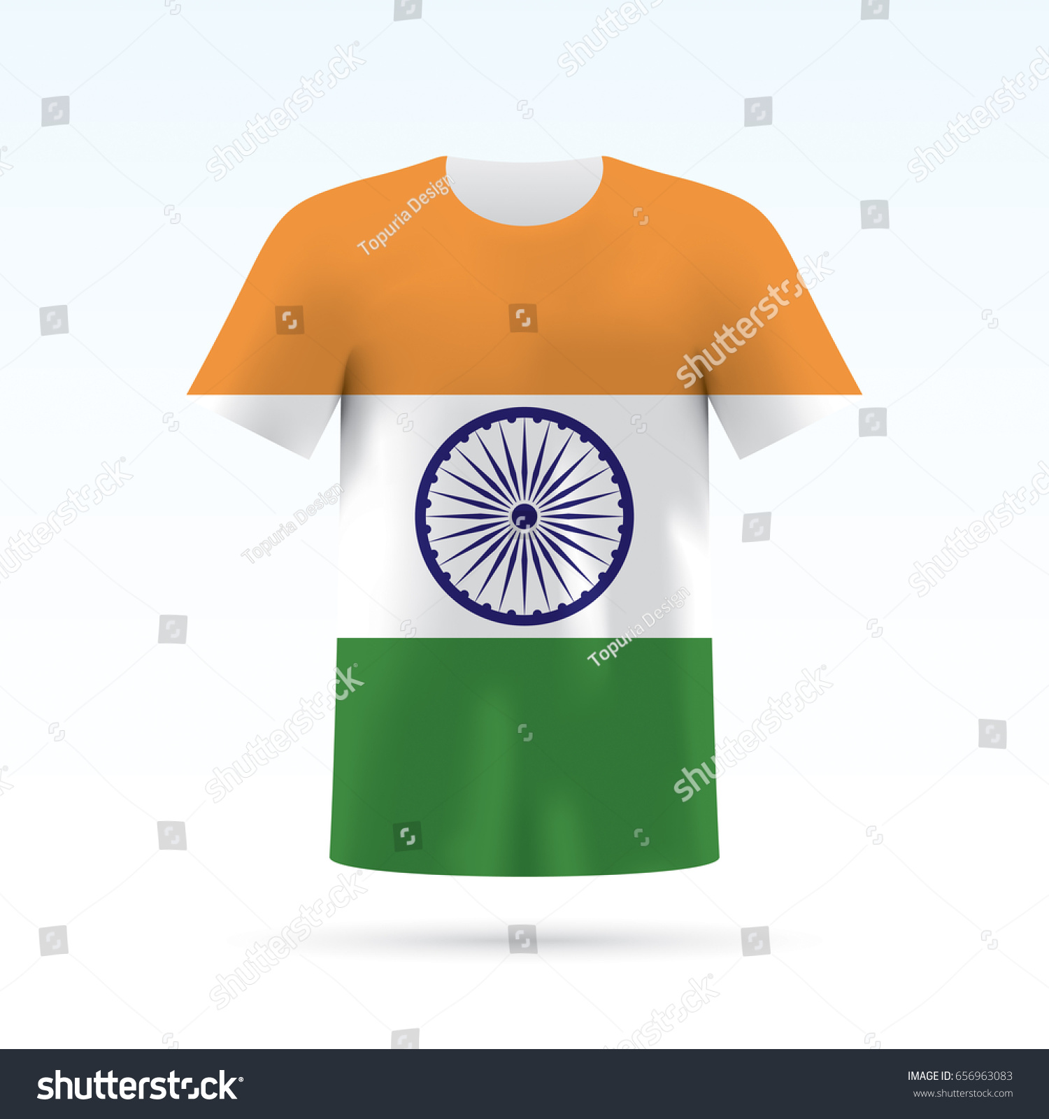 indian flag print t shirt