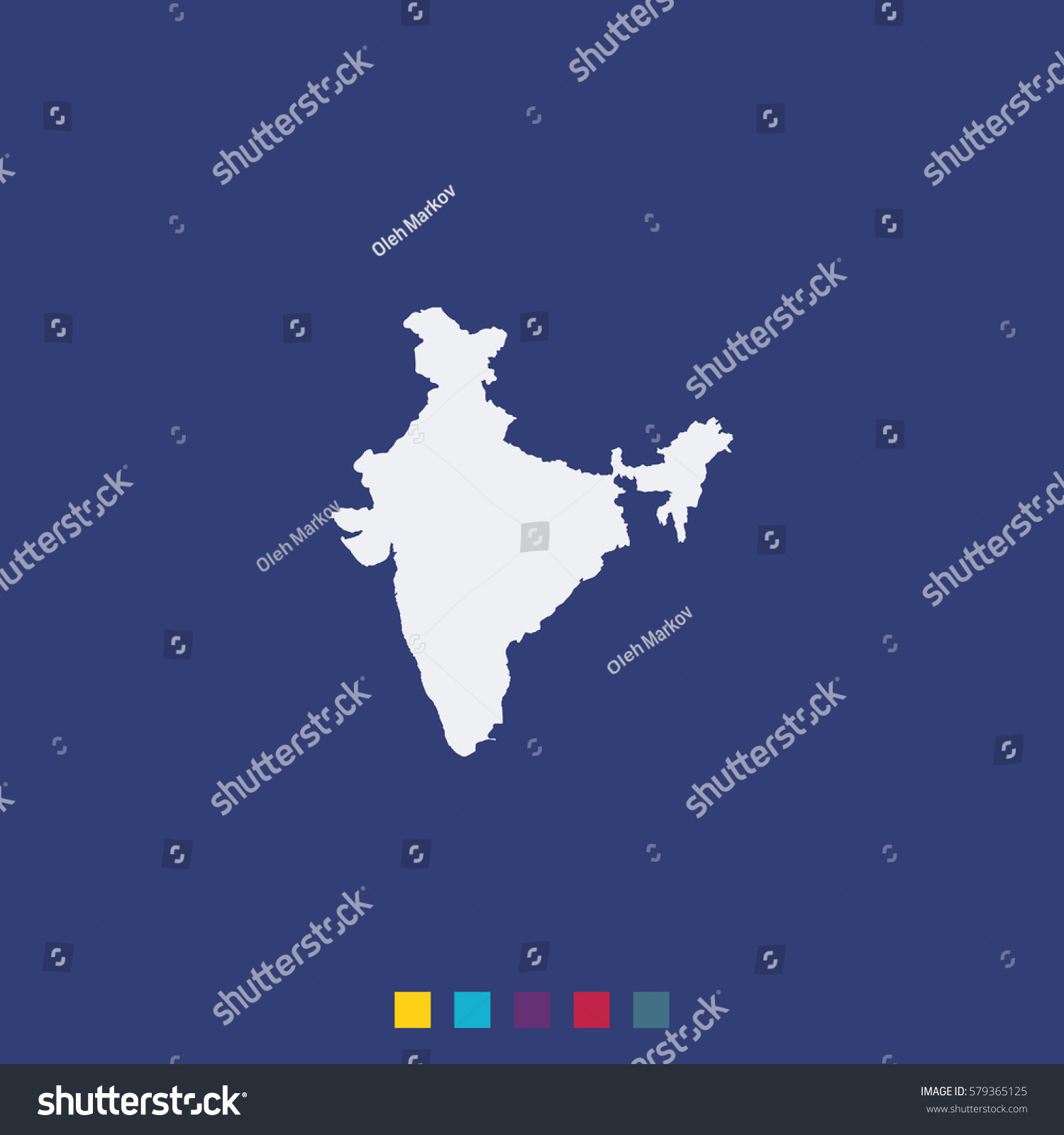 India Map Stock Vector (Royalty Free) 579365125