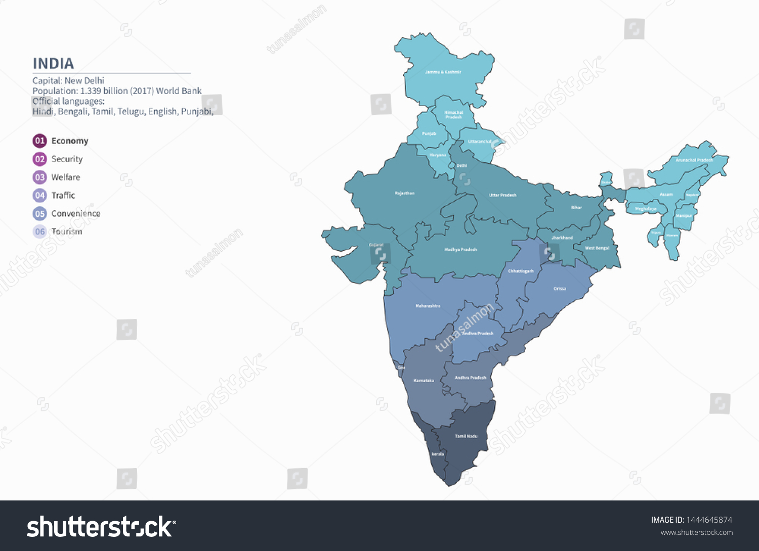 India Map Graphic Vector Map India Stock Vector (Royalty Free ...