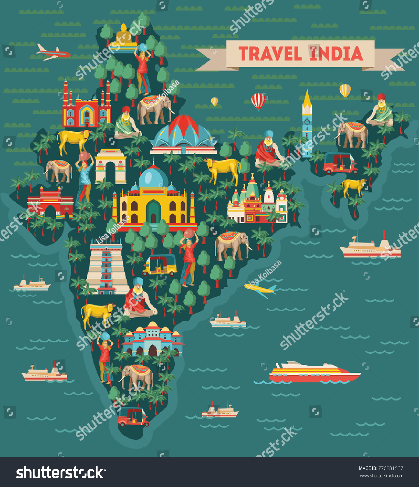 India Map Travel Tourism Background Vector: Vector Có Sẵn (miễn Phí Bản ...