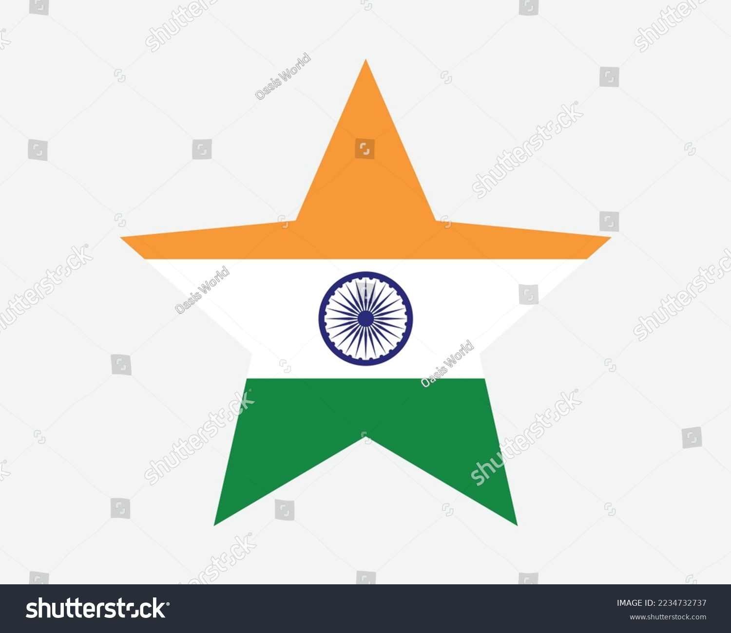 SVG of India Star Flag. Indian Star Shape Flag. Country National Banner Icon Symbol Vector Flat Artwork Graphic Illustration svg