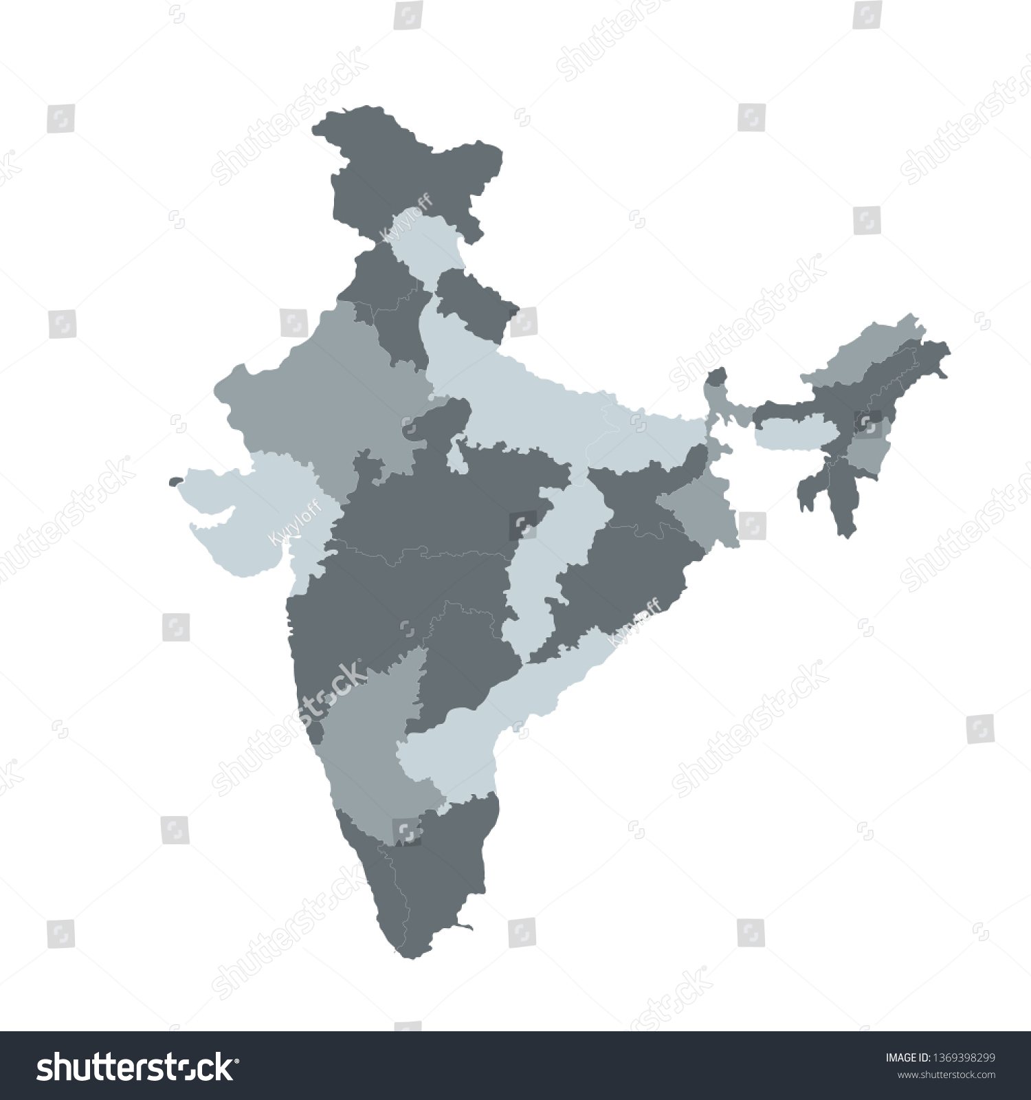 India Vector Map Infographic Editable Template Stock Vector (Royalty ...