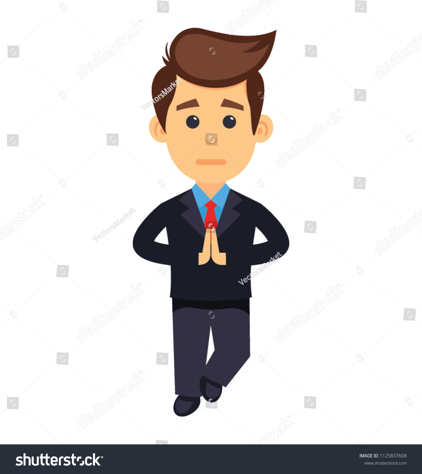 Indian Businessman Welcoming Hands Joined Stock Vector (Royalty Free ...