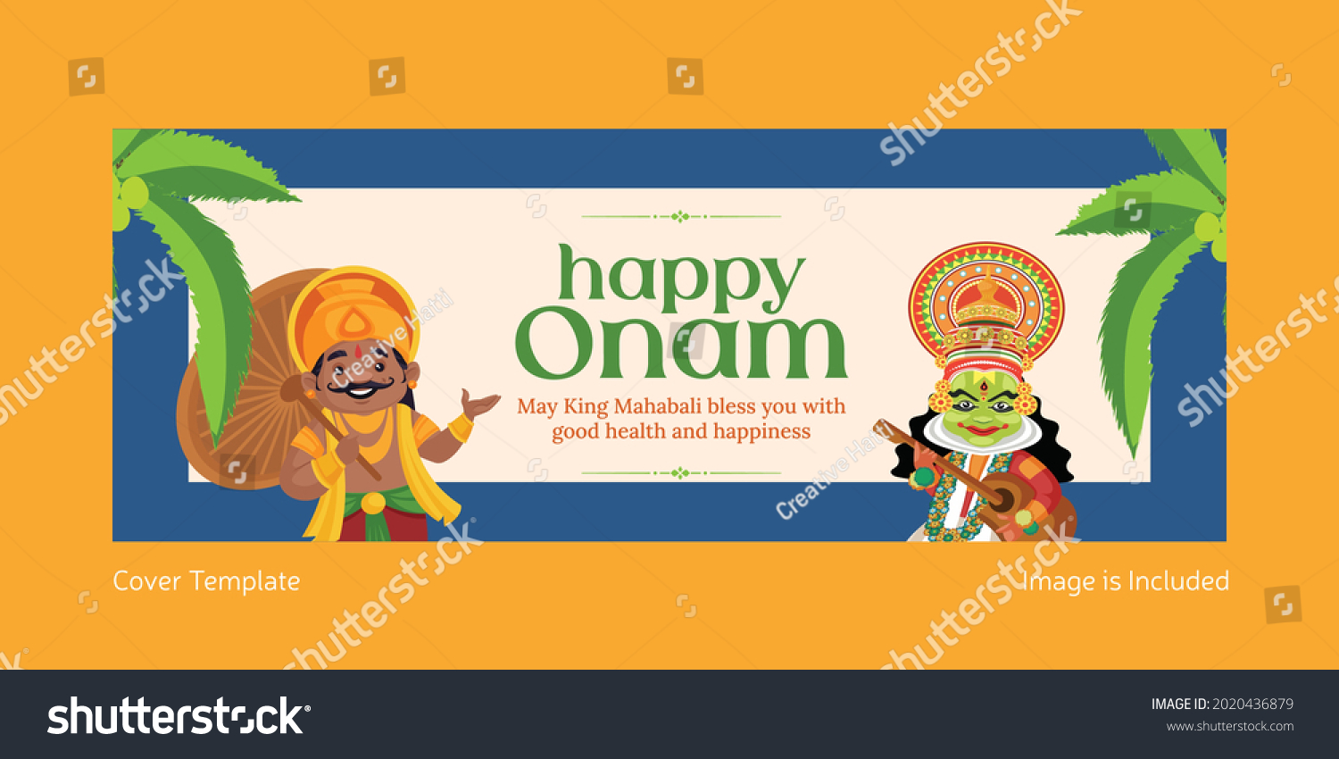 Indian Festival Happy Onam Cover Page 库存矢量图（免版税）2020436879 Shutterstock