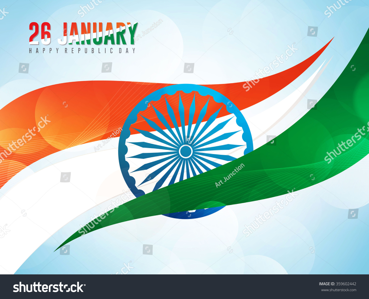 Indian Flag Background Ashok Chakra On Stock Vector (Royalty Free ...