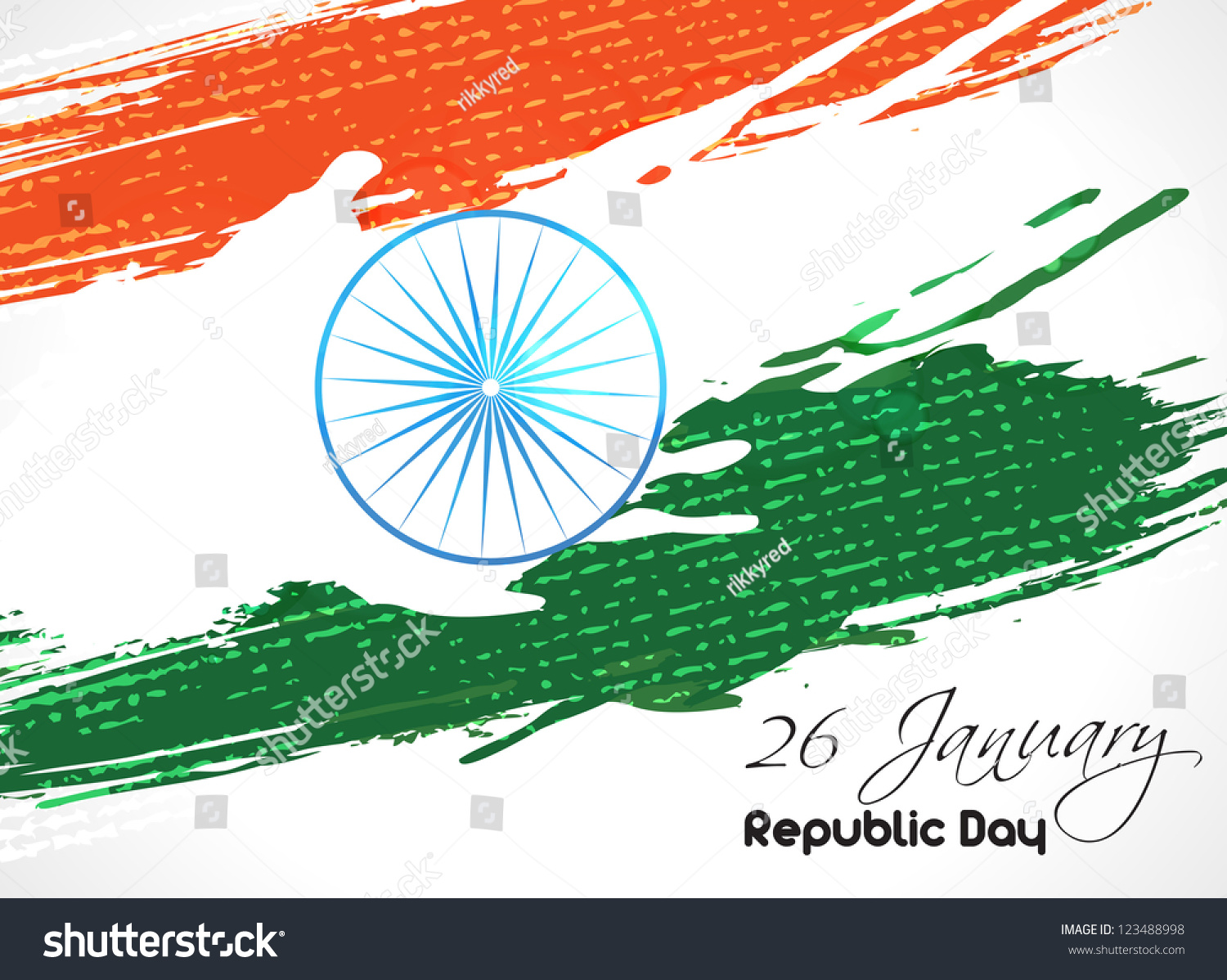 Indian Flag Background Asoka Chakra On Stock Vector (Royalty Free ...