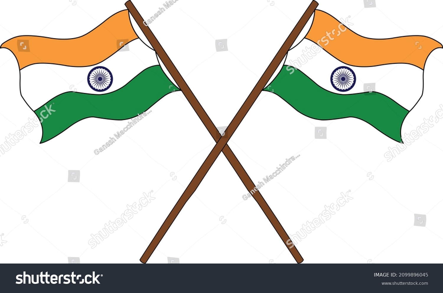 Indian Flag Tirangaa National India Flag Stock Vector Royalty Free