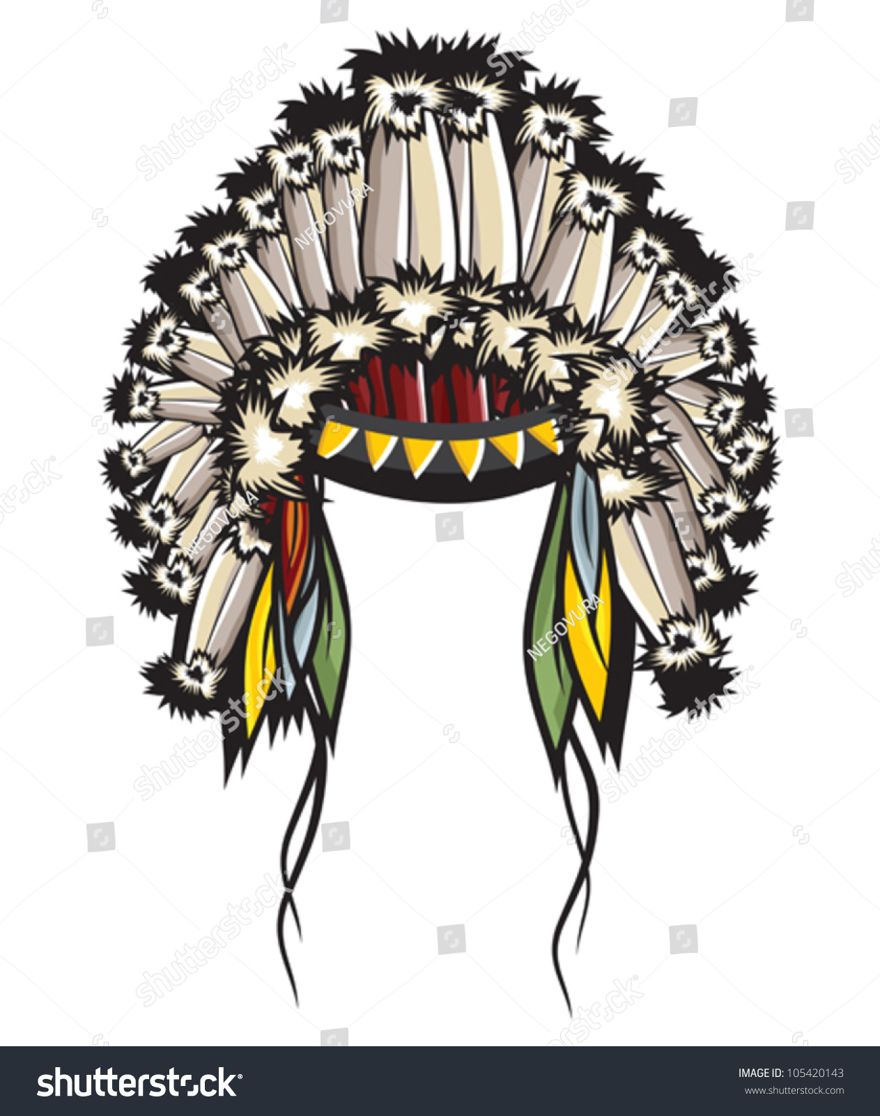 Indian Headdress 스톡 벡터 105420143 - Shutterstock