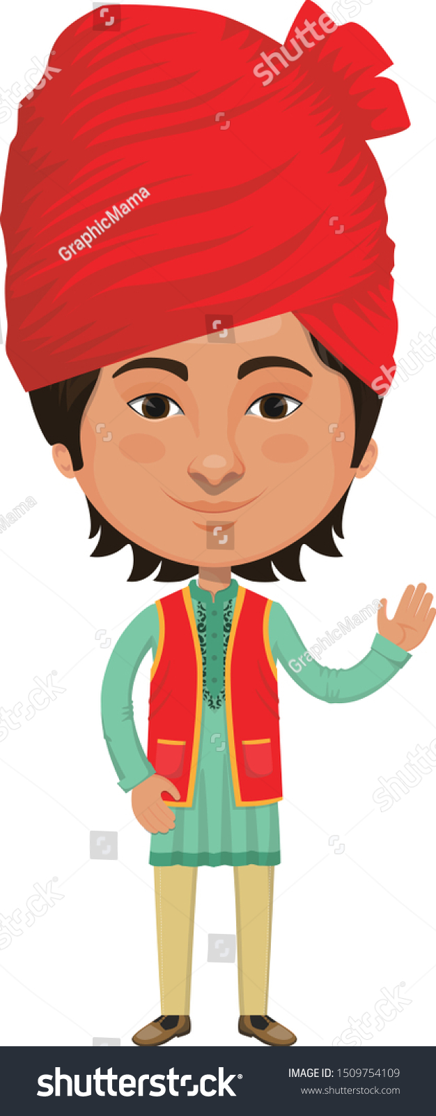 Indian Male Traditional Indian Clothes Character Stock Vector (Royalty ...