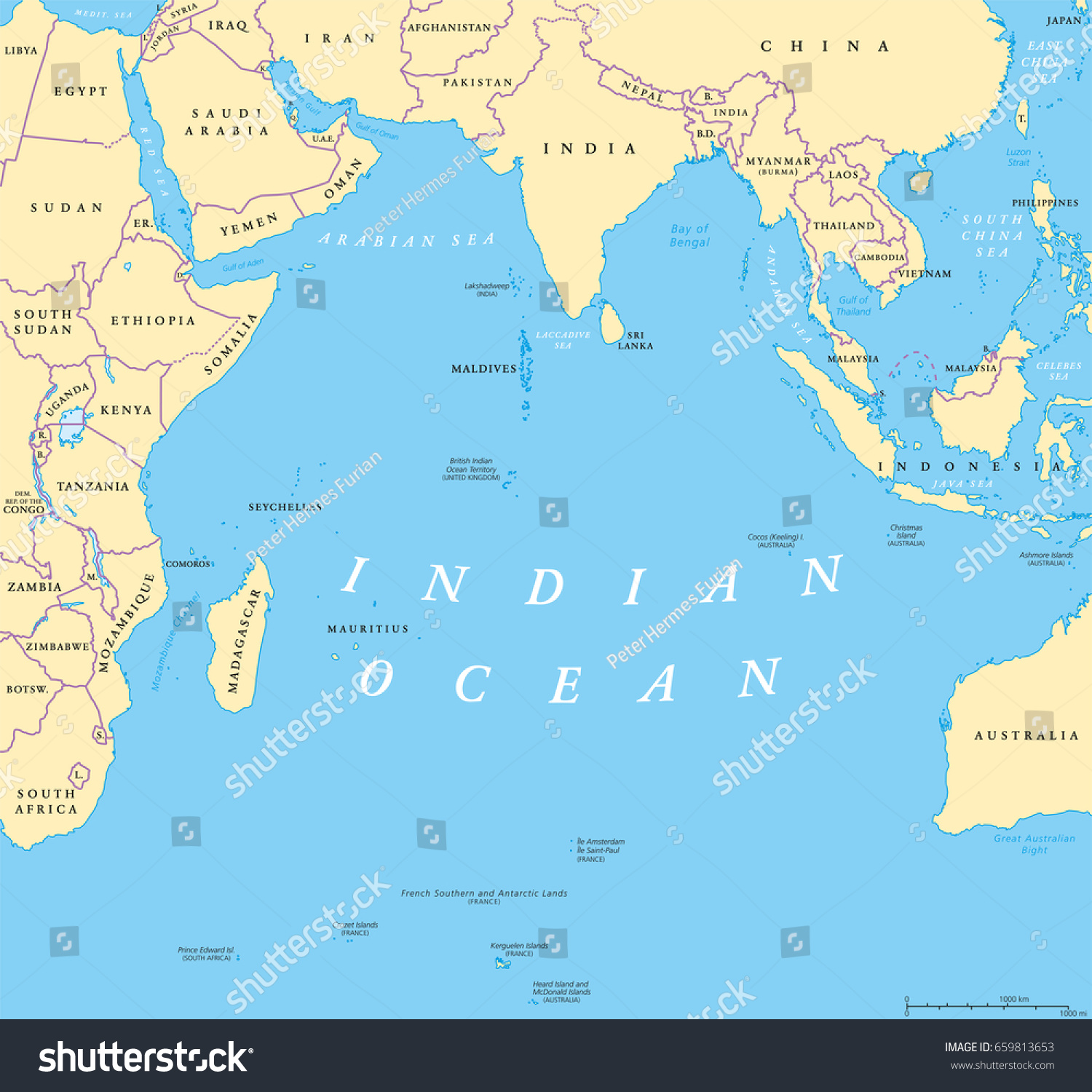 Asian map of india afiganistan