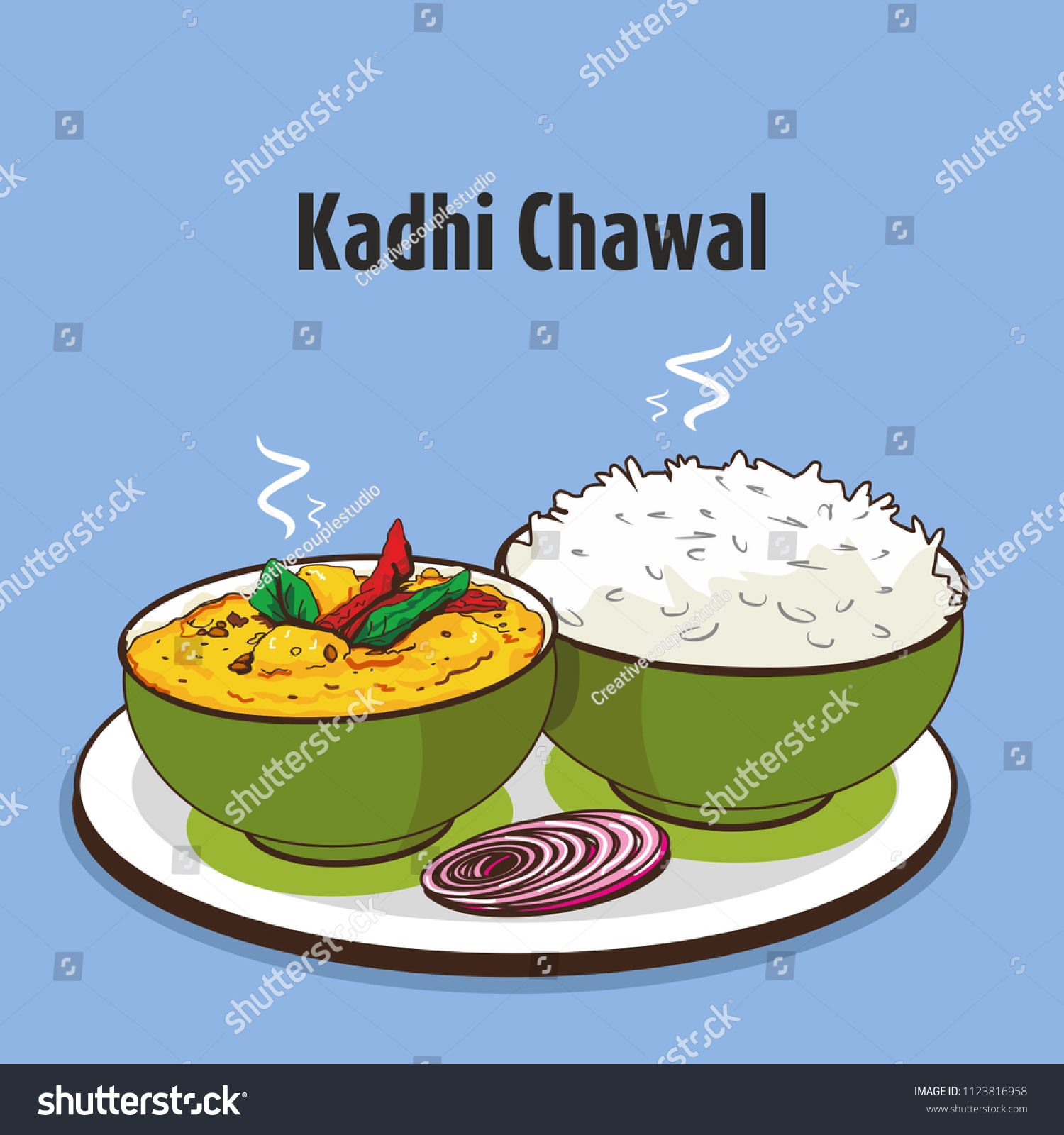 Indian Traditional Cuisine Kadhi Chawal Stock Vector (Royalty Free Indian Traditional Cuisine Kadhi Chawal Stock Vector (Royalty Free