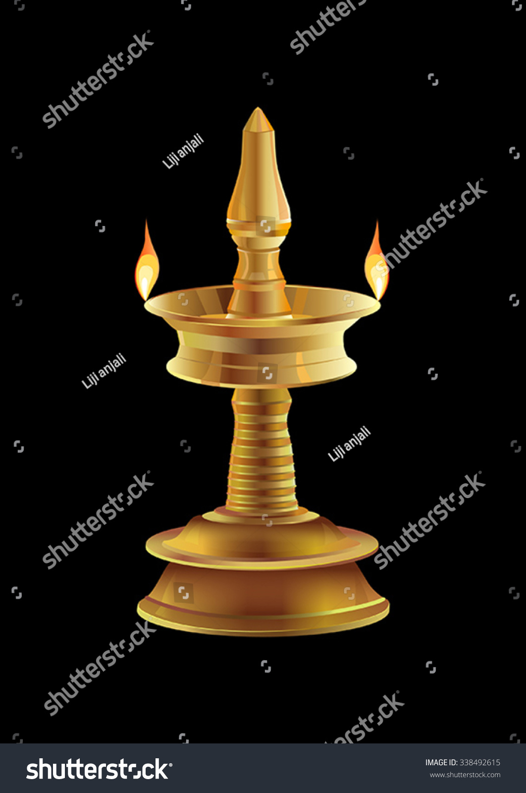 indian traditional lamp stock vector royalty free 338492615