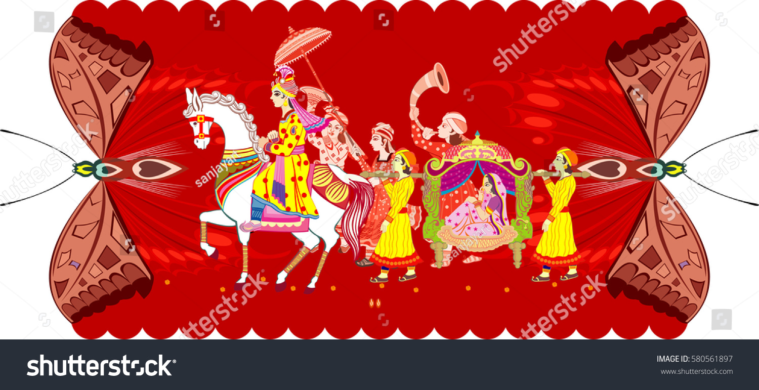 Indian Wedding Ceremony Indian Hindu Wedding Stock Vector Royalty