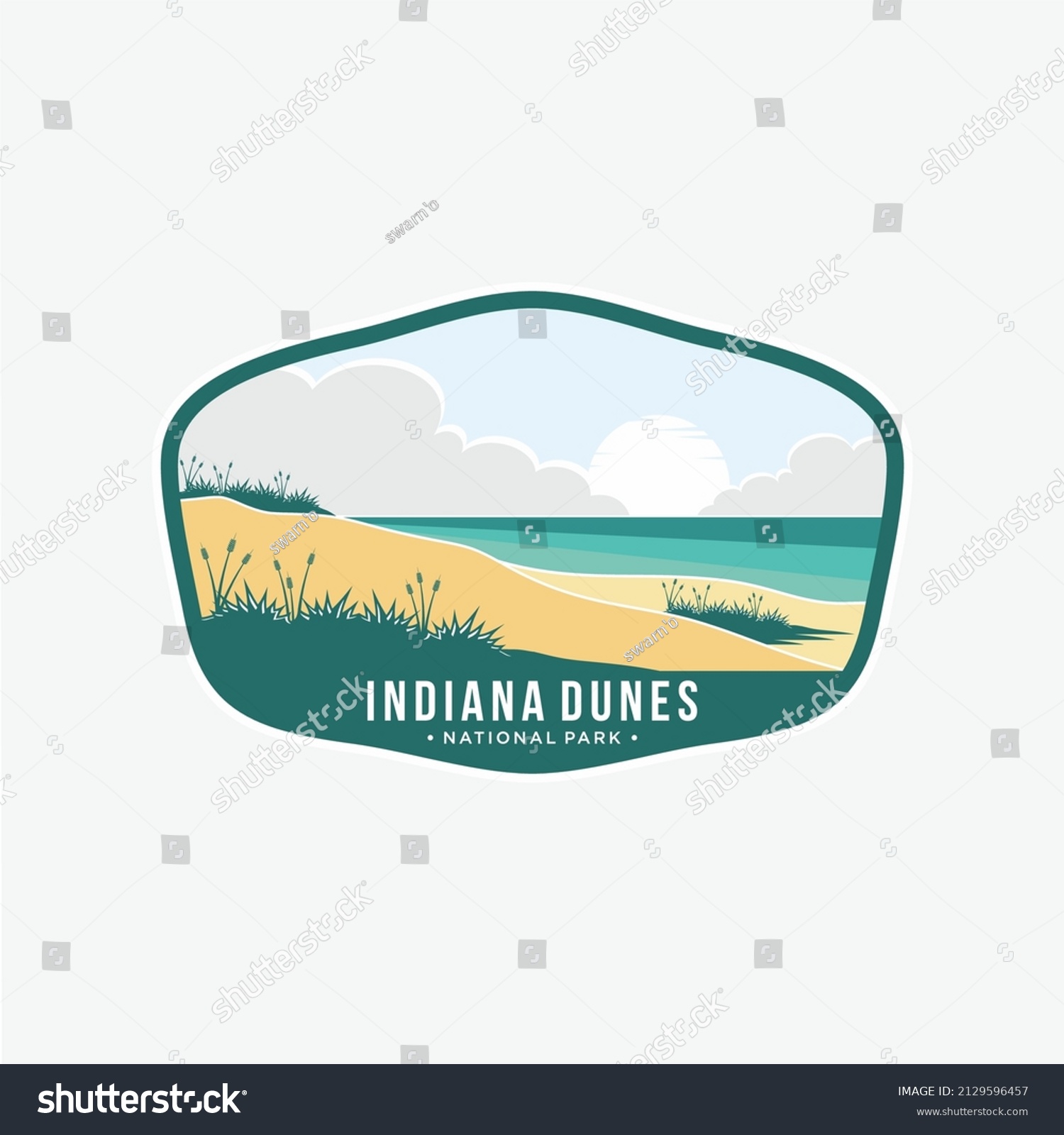 SVG of Indiana Dunes National Park Emblem patch logo illustration svg