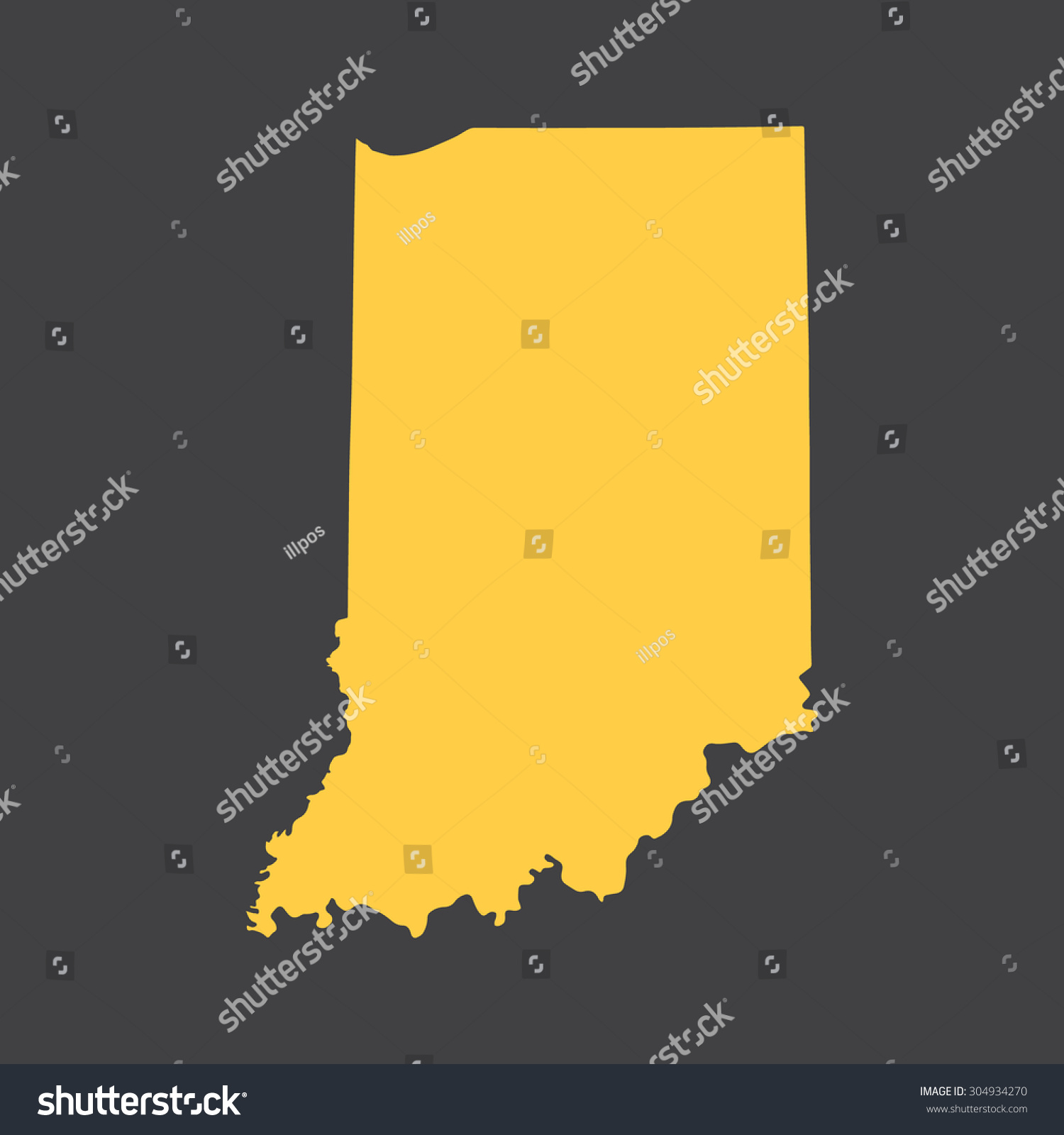 Indiana State Border,Map. Vector Eps8 - 304934270 : Shutterstock