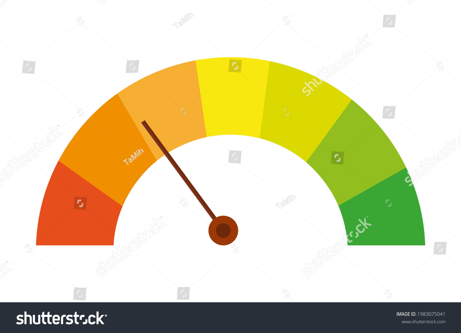 Indicator Temperature Gauge Arrow Dial Colored Stock Vector (Royalty ...