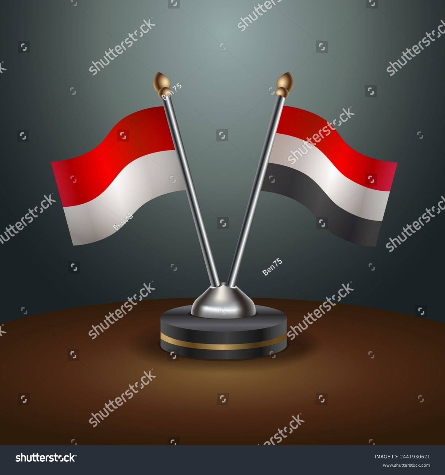 SVG of Indonesia and  table flags relation with gradient backgrund. Vector Illustration svg