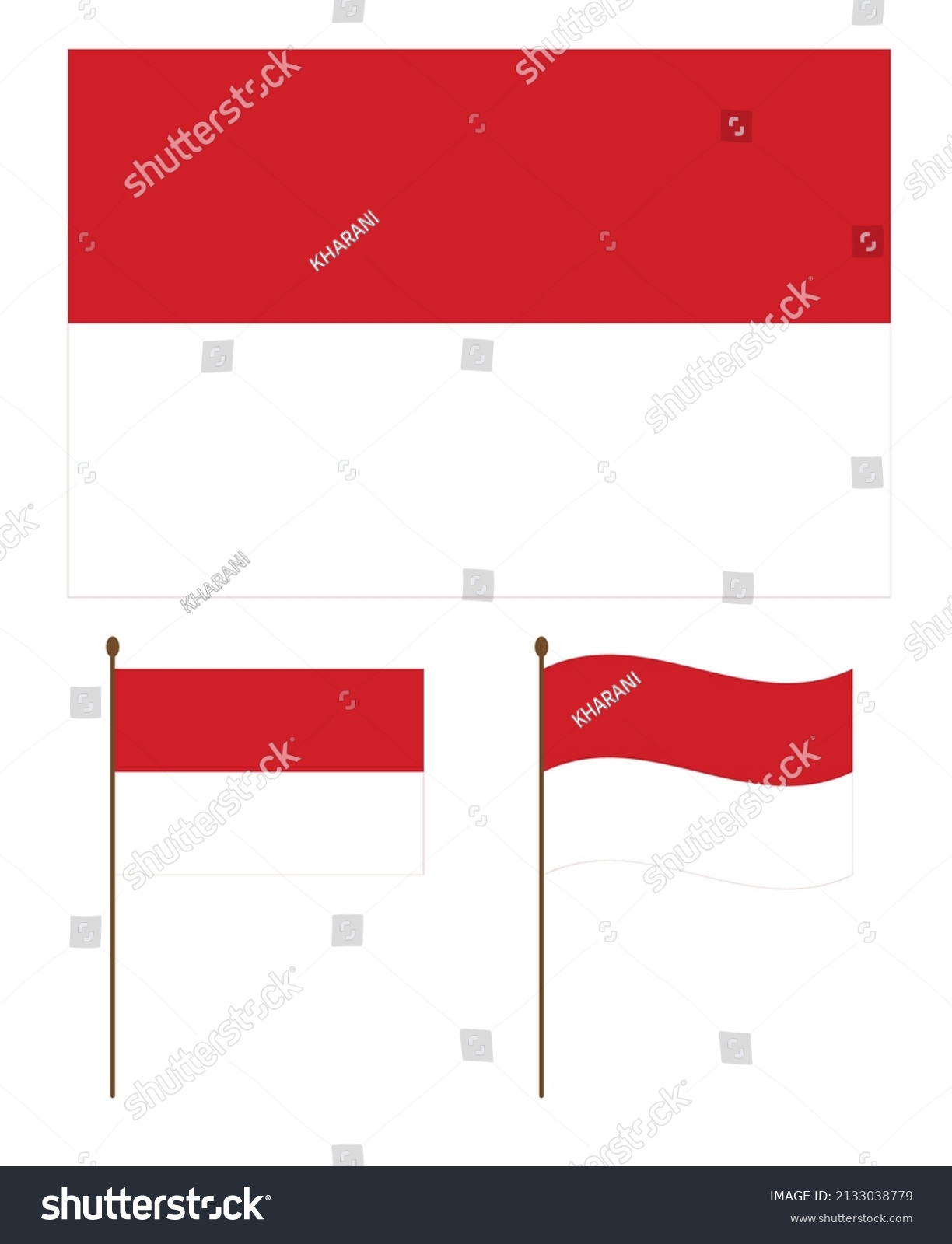 Indonesia Flag Official Color Proportion Waved Stock Vector Royalty Free 2133038779 Shutterstock