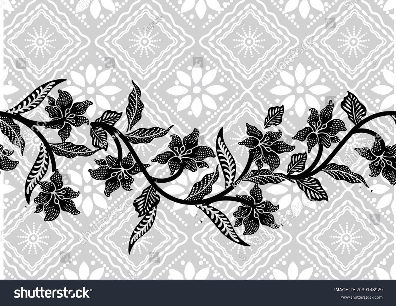 Indonesian Batik Motifs Very Distinctive Exclusive Stock Vector Royalty Free 2039148929 7427