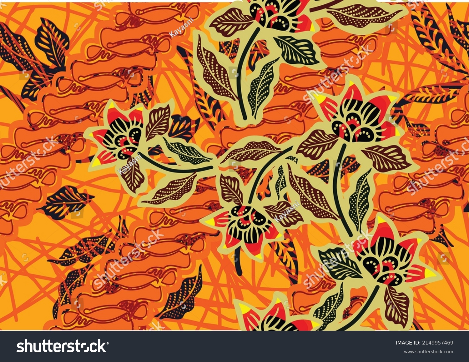 Indonesian Batik Motifs Very Distinctive Exclusive Stock Vector Royalty Free 2149957469